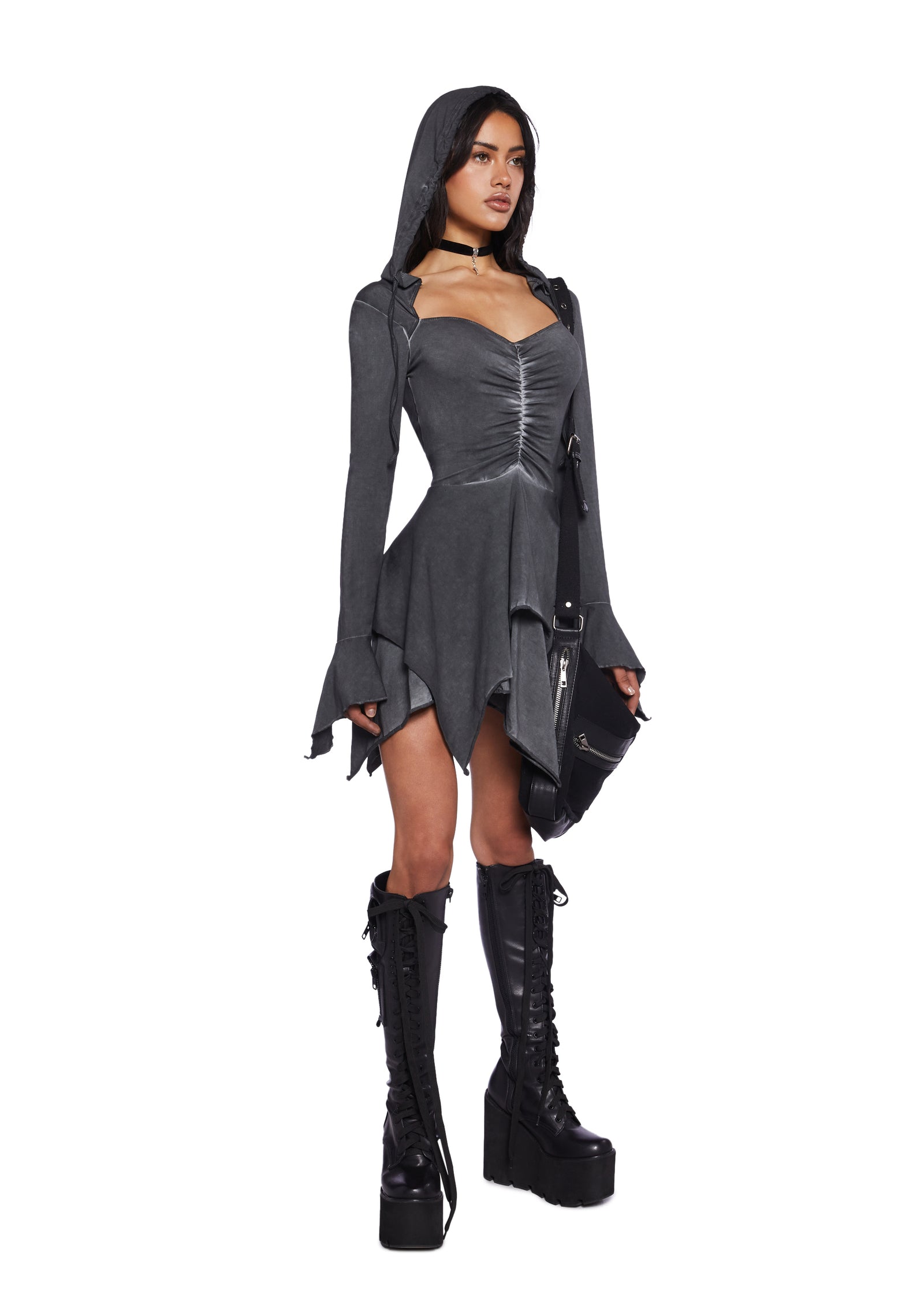 Current Mood Fairy Fairycore Washed Handkerchief Dress