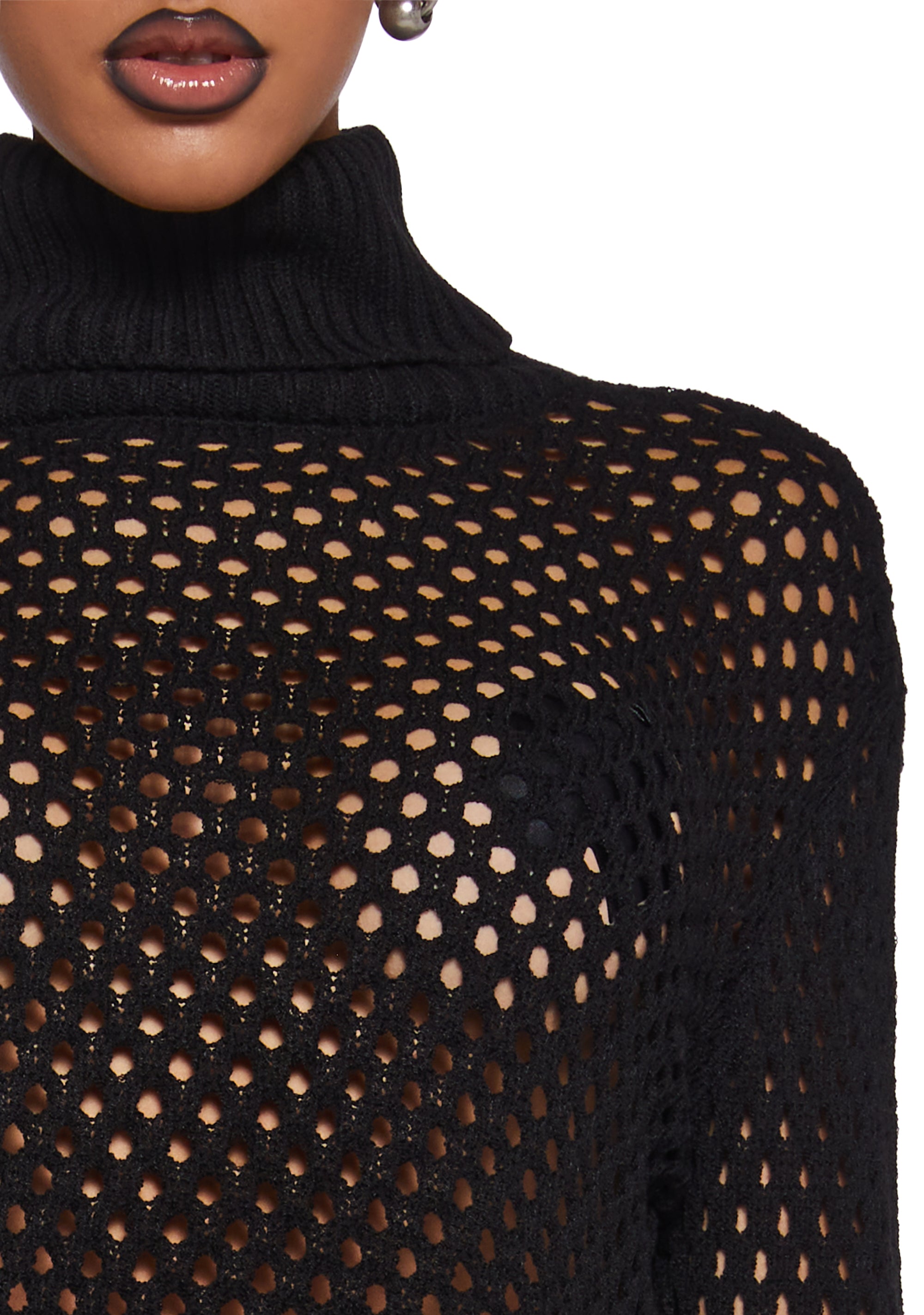 DEVOA】Knit neck parts cotton wool cashmere /FADE BLACK