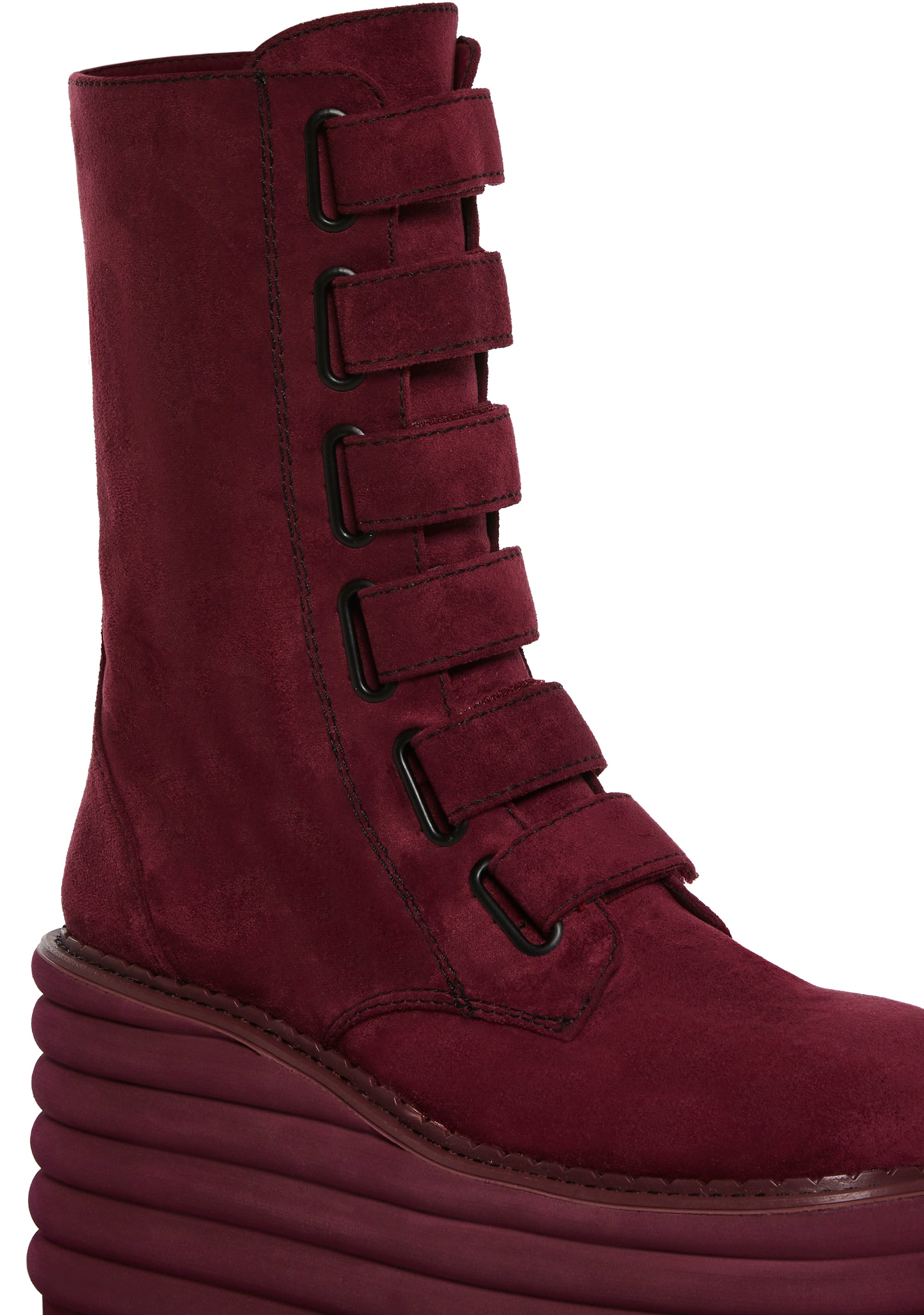Meant To Be Platform Boots - Dark Red - alternate