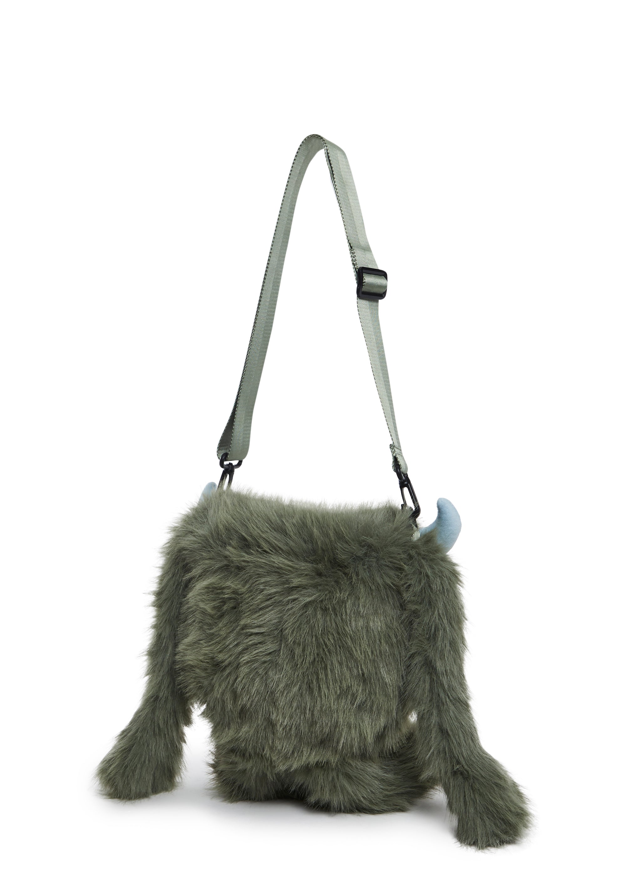 Delia's Elevated Indie Fuzzy Faux Fur Cute Monster Shoulder