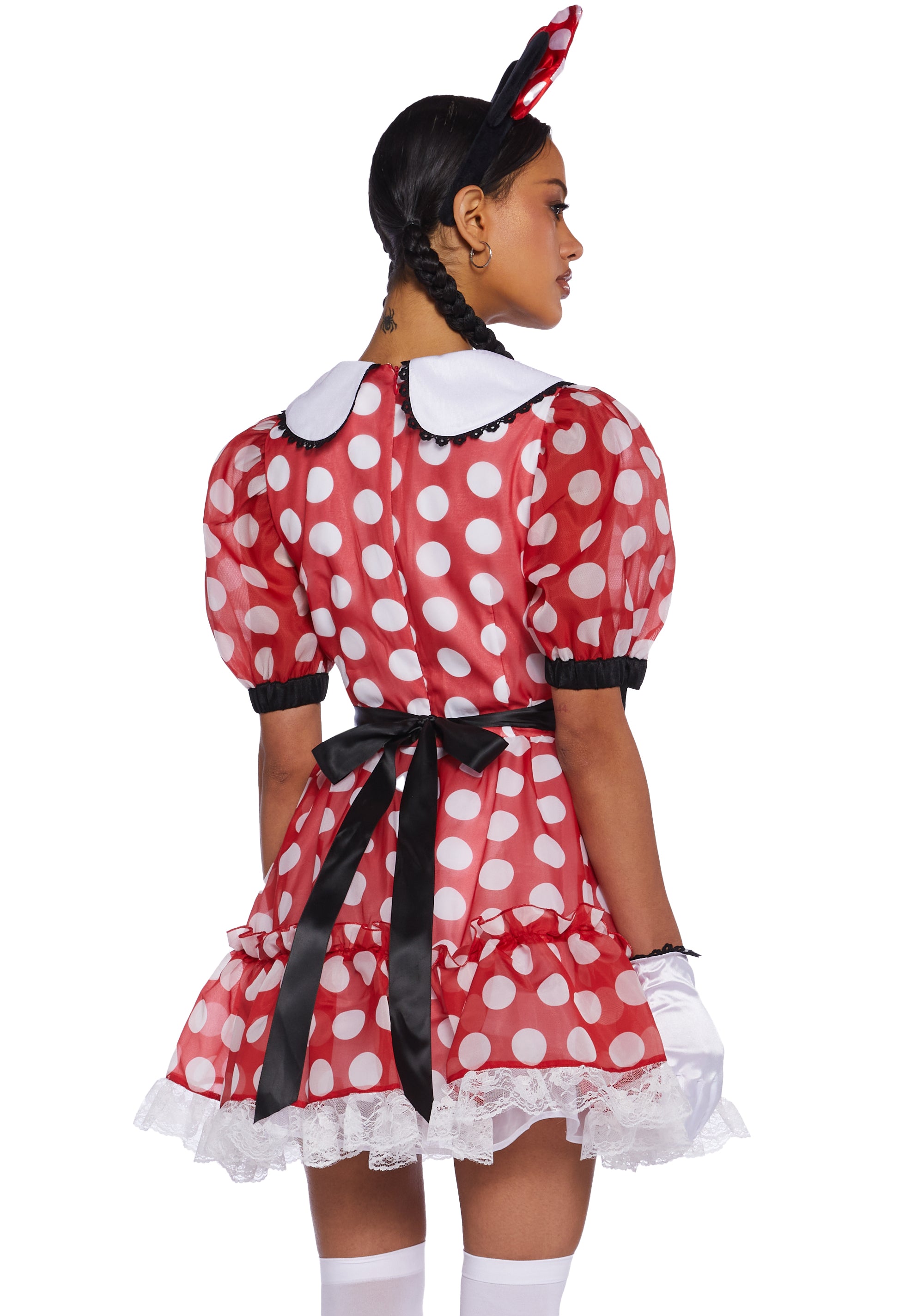 minnie mouse dress for women Polka Dot Costume | Disney Costumes | Adult | Womens | XL | Black/Red/White The attached grosgrain ribbon sash is also elasticized Girly Mouse Premium Costume Set