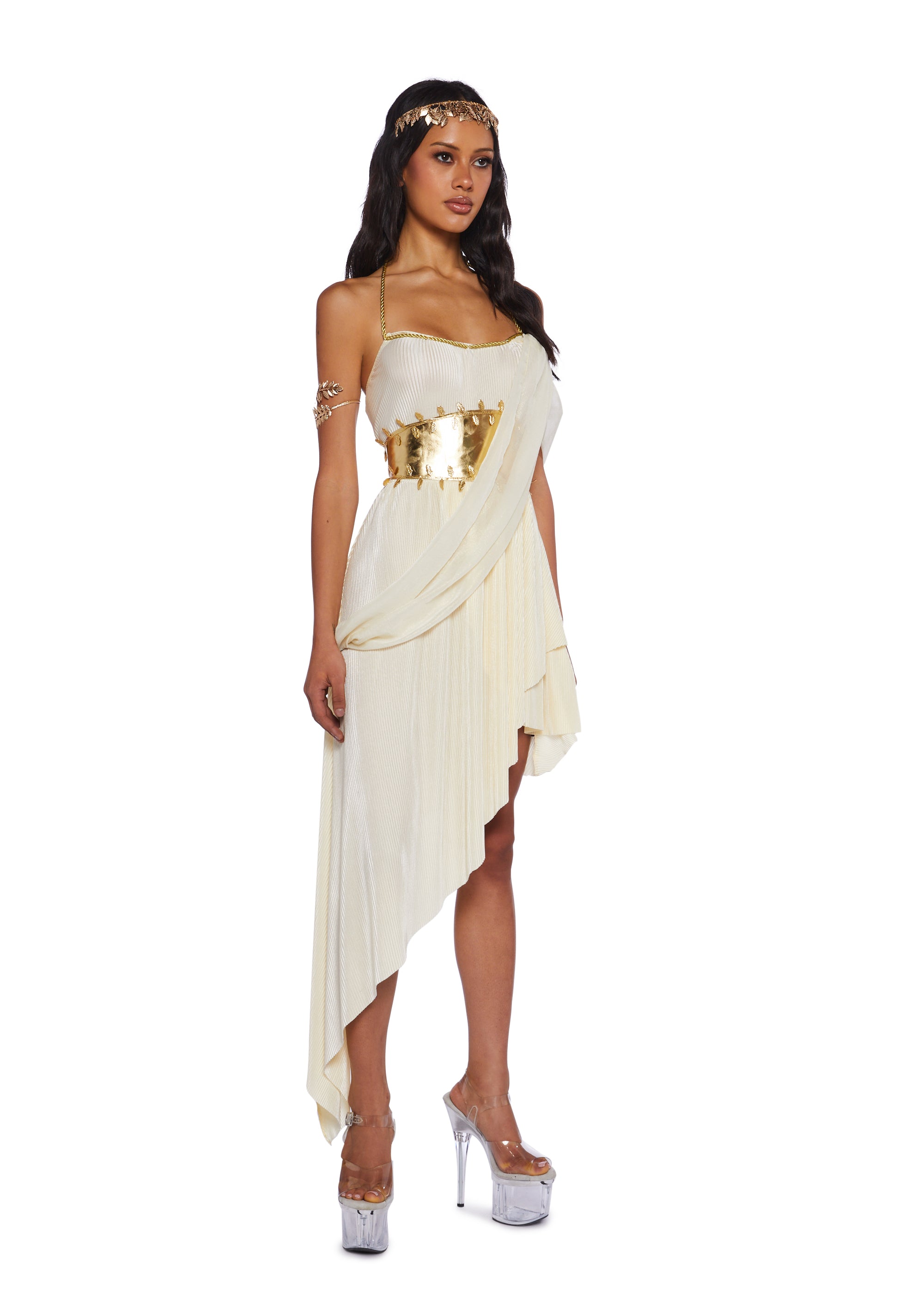 Greek Roman Goddess Aphrodite Athena Venus Sexy Womans Halloween Costume - OFF White OFF White / XX-LARGE Greek Roman Goddess Aphrodite Athena Venus Sexy Womans Halloween Costume - OFF White OFF White / XX-LARGE