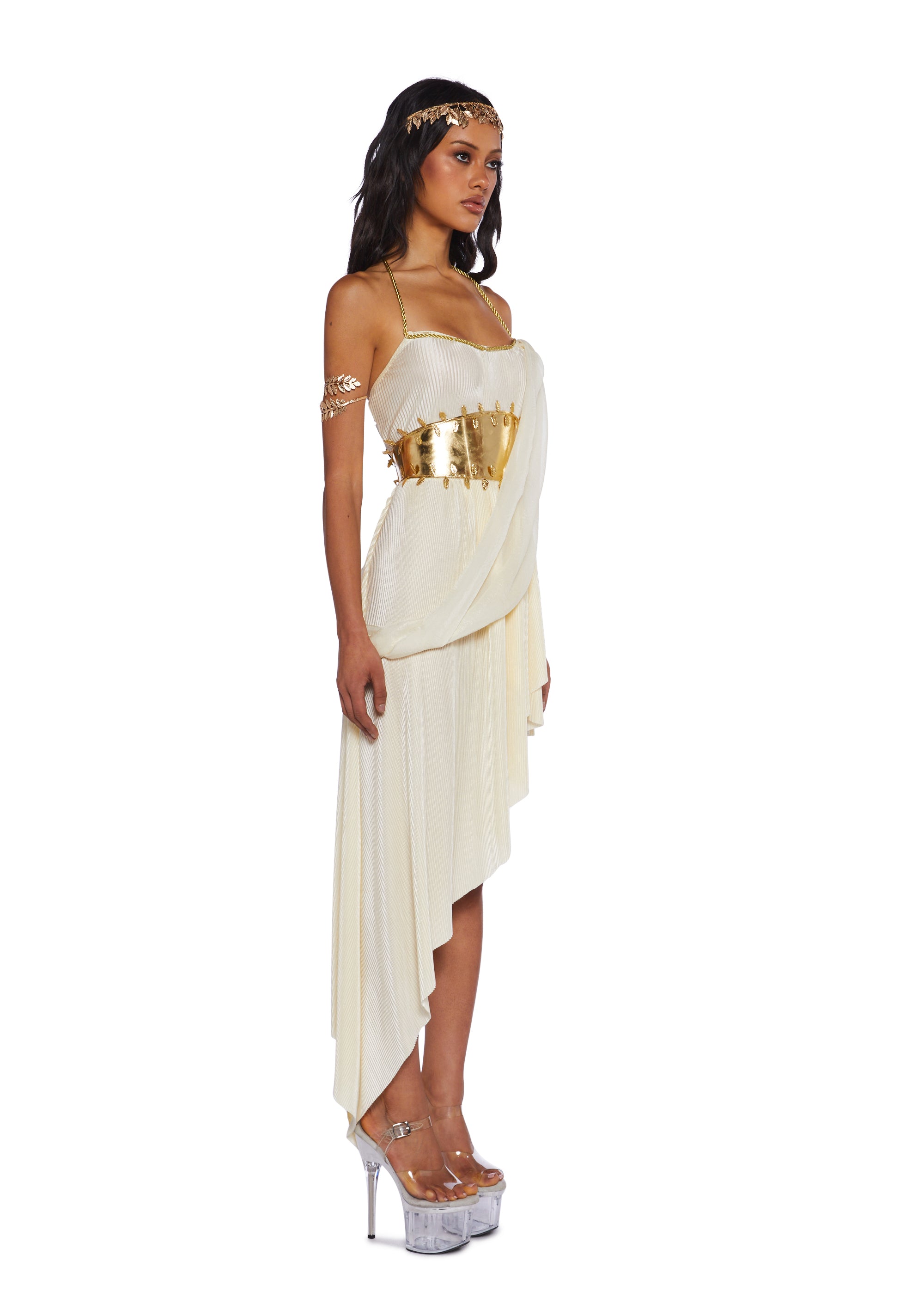 Golden Goddess Costume - OFF White / X-LARGE | Adult Golden Goddess Costume - OFF White / X-LARGE | Adult
