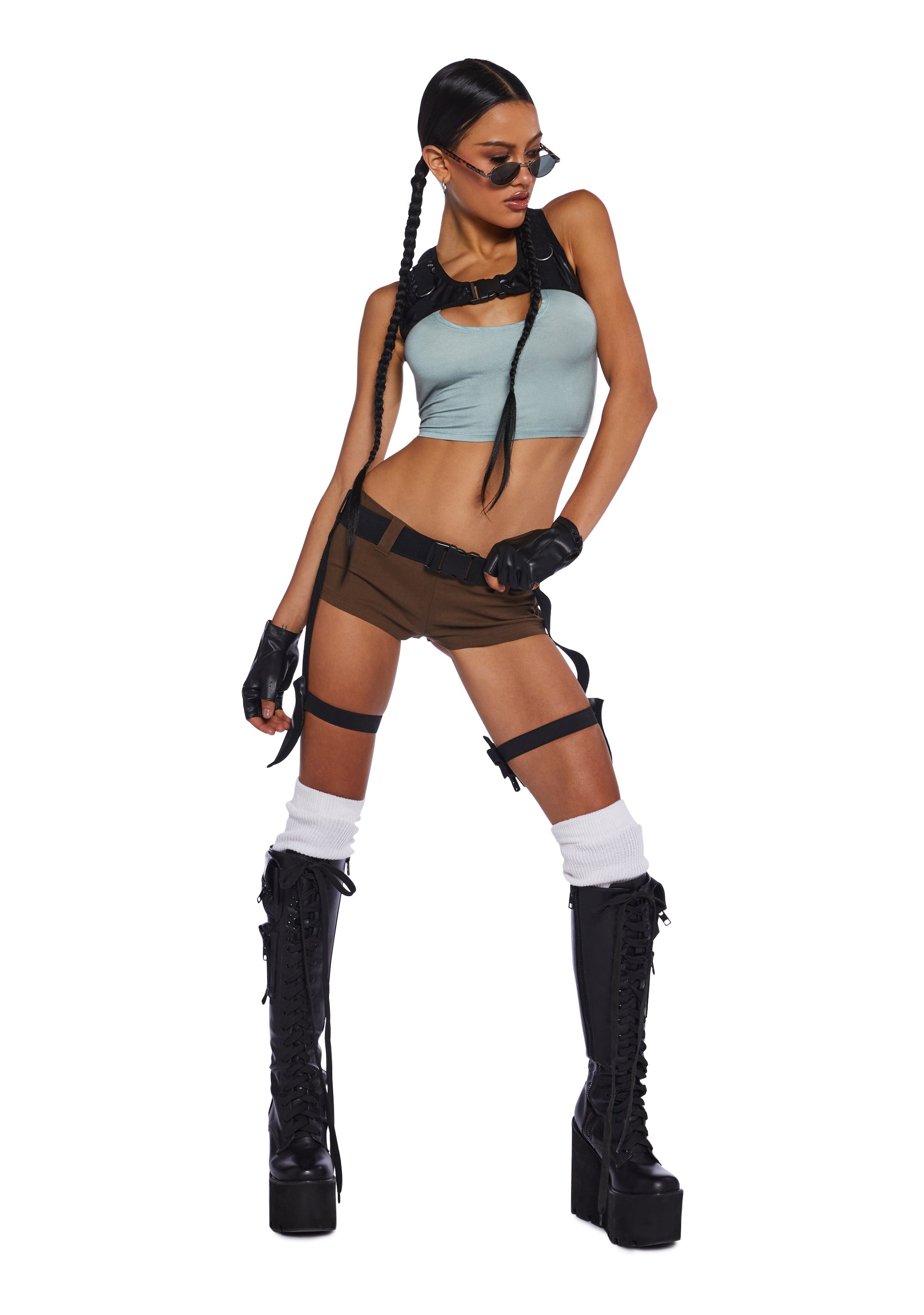 Tomb Raider Treasure Hunter Archeologist Angelina Jolie Sexy Womans Halloween Costume Costume Set - Multi Dolls Kill Tomb Raider Treasure Hunter Archeologist Angelina Jolie Sexy Womans Halloween Costume Costume Set - Multi Dolls Kill