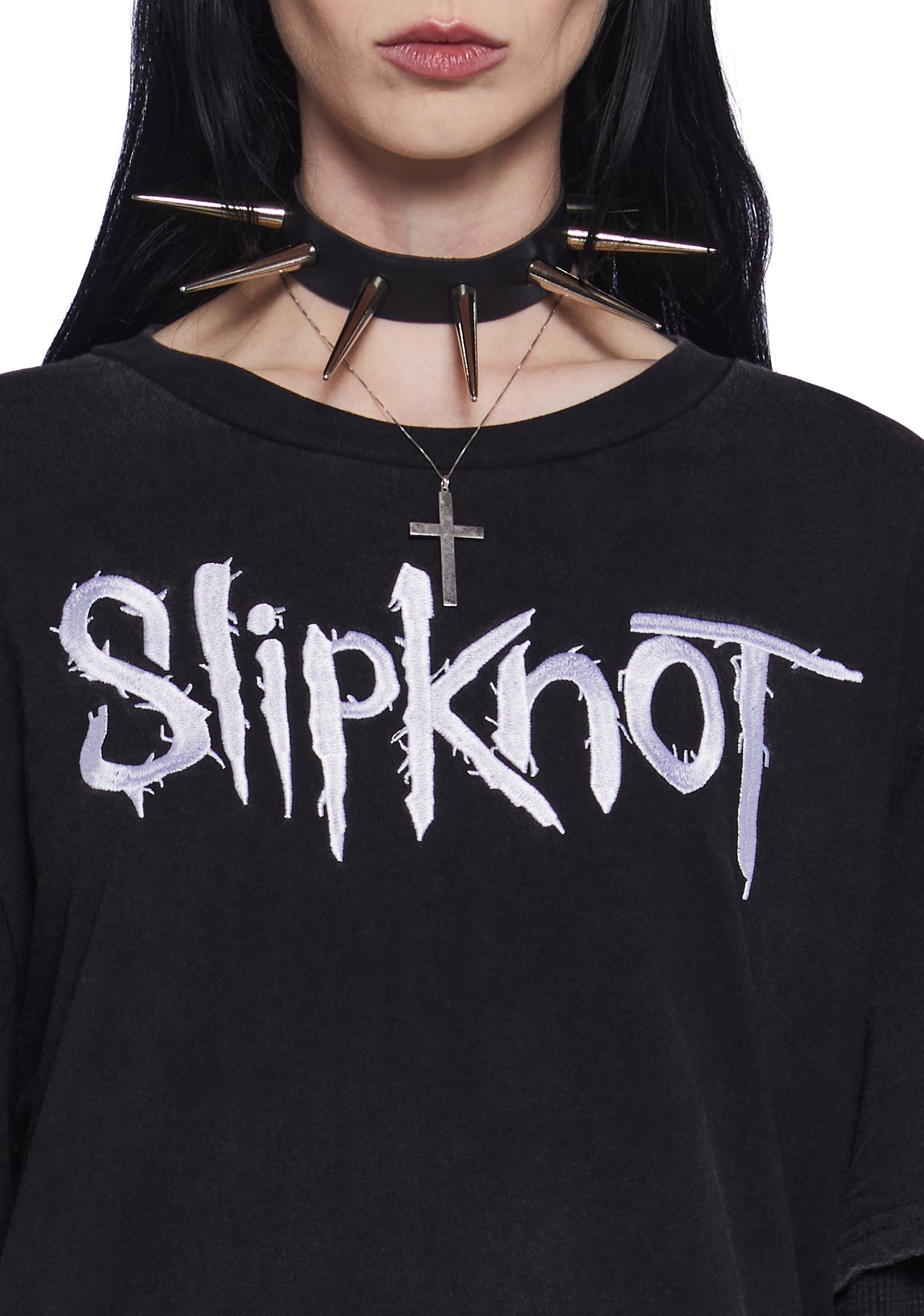 Dolls Kill x Slipknot Band Logo Washed Oversized Graphic Dolls Kill x Slipknot Band Logo Washed Oversized Graphic