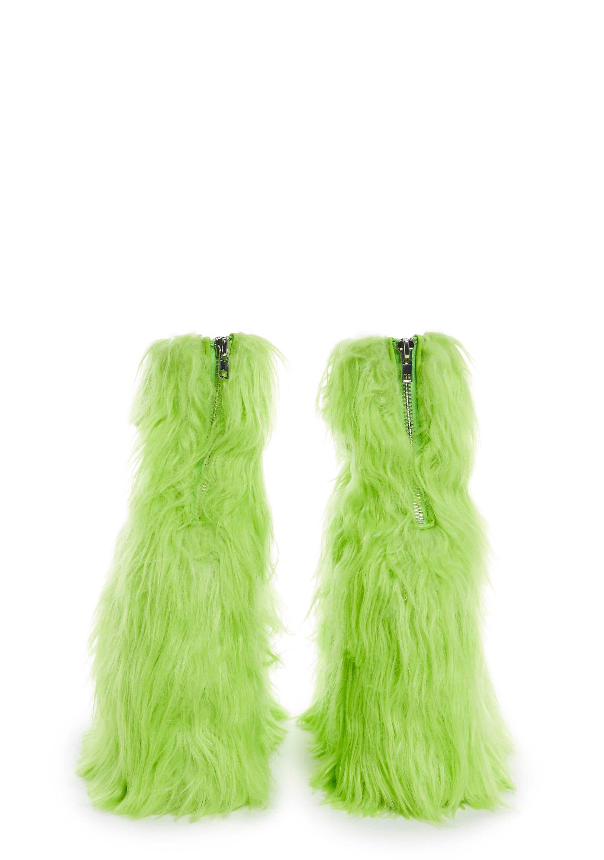 Green fuzzy boots new arrivals