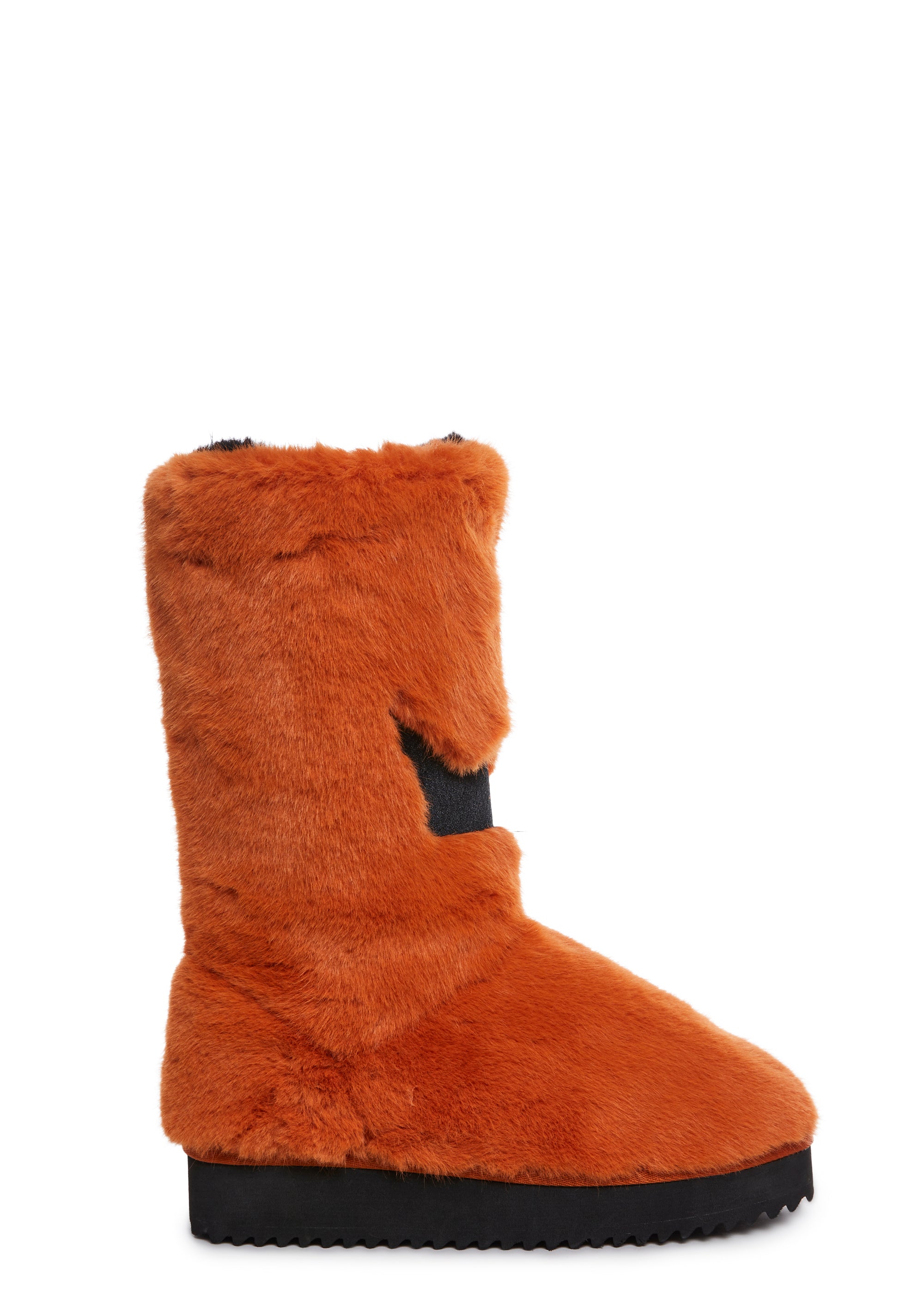 Orange fur boots outlet