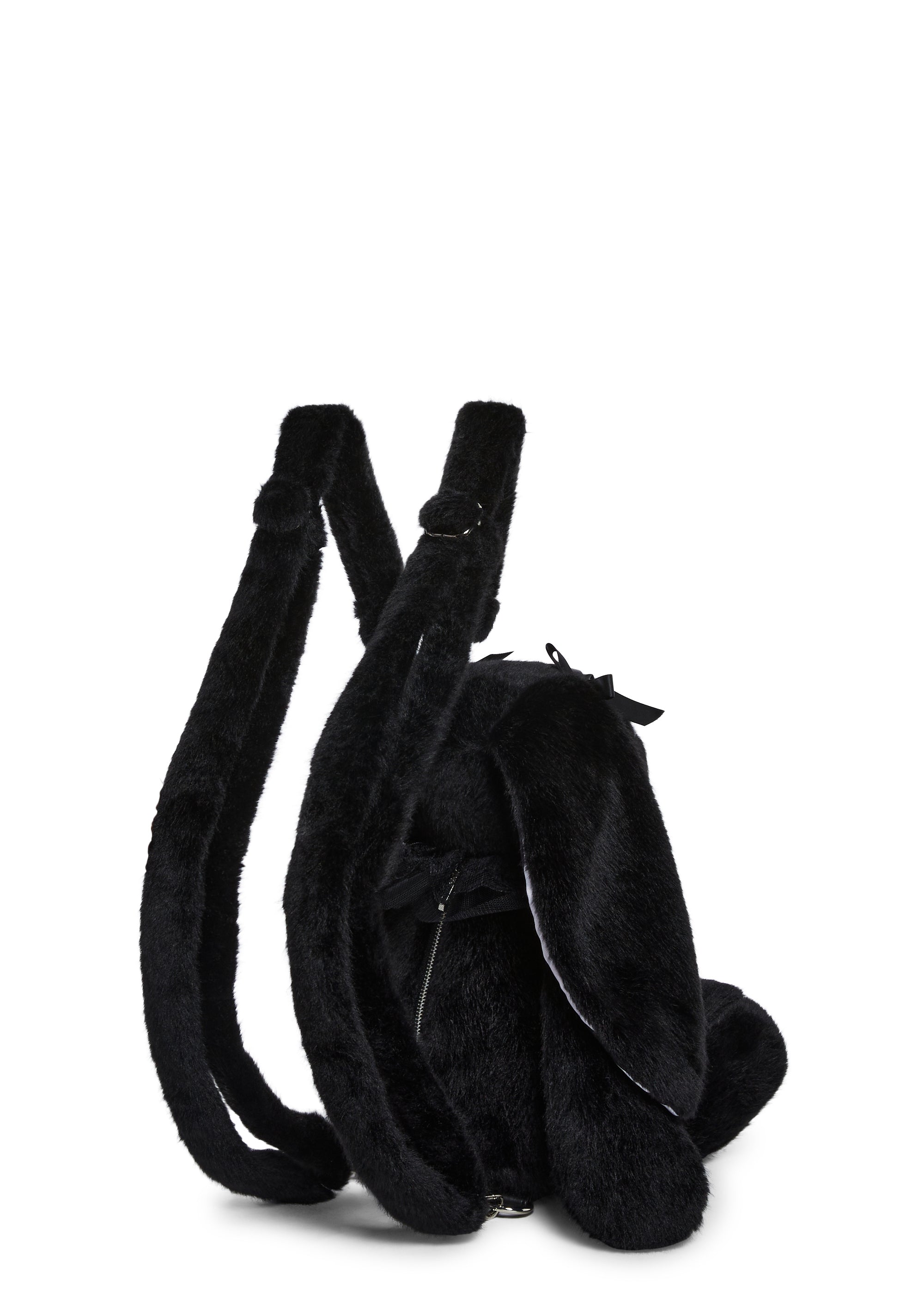 Dolls Kill black bunny backpack Womens Bunny Bear Backpack With Zippered Pockets Current  main image 2