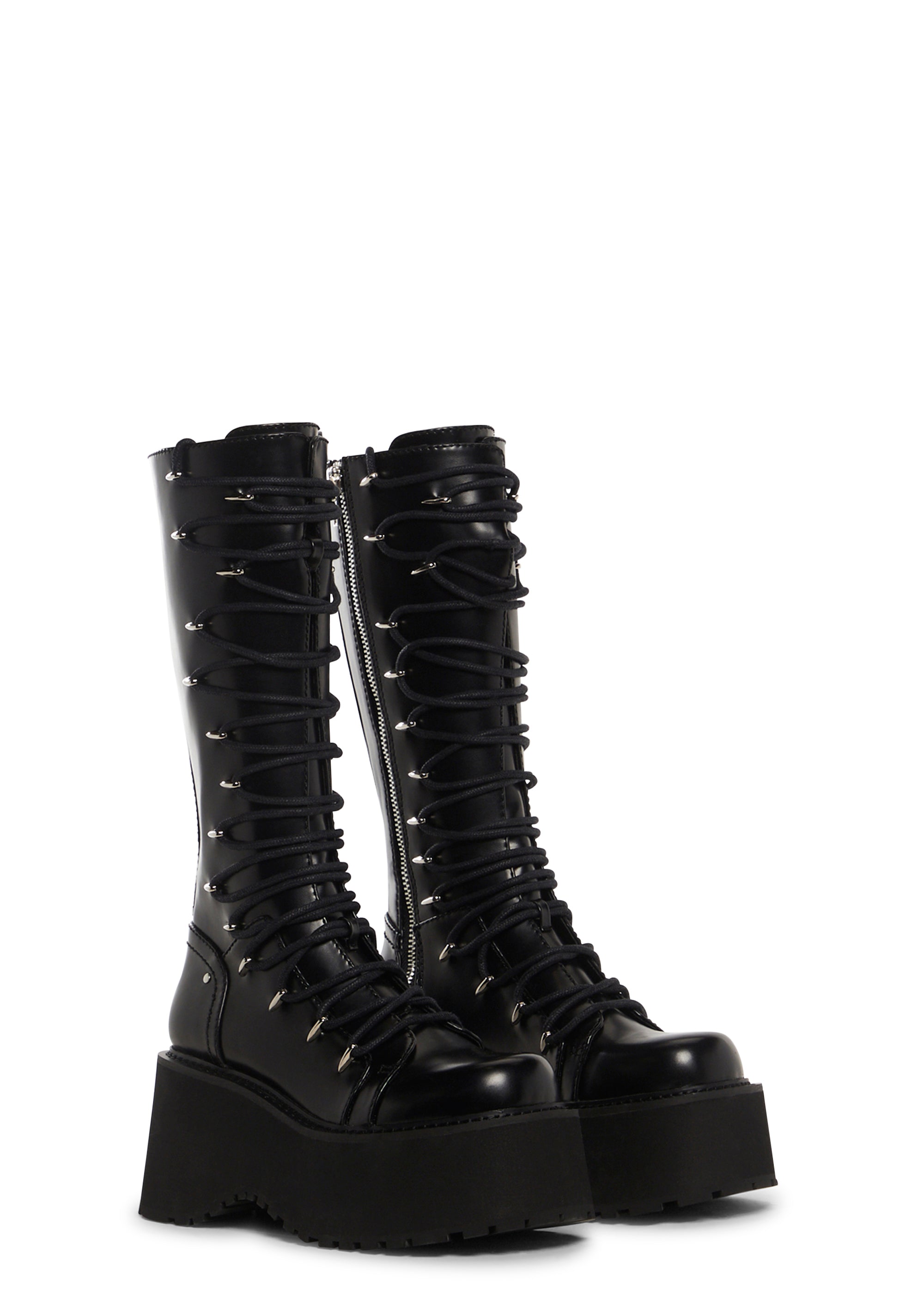 Glam Grit Knee High Boots