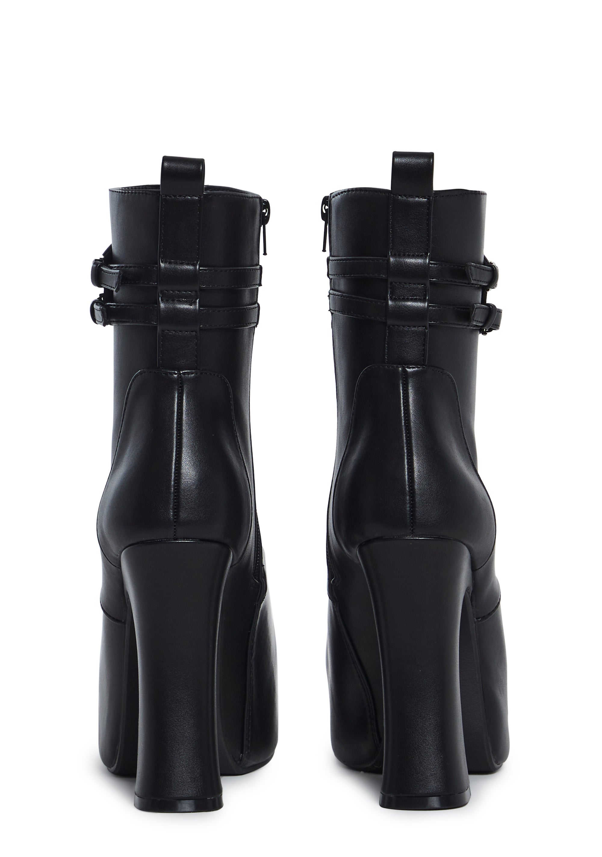 Widow Goth Witch Platform Heeled Vegan Leather Ankle Strap