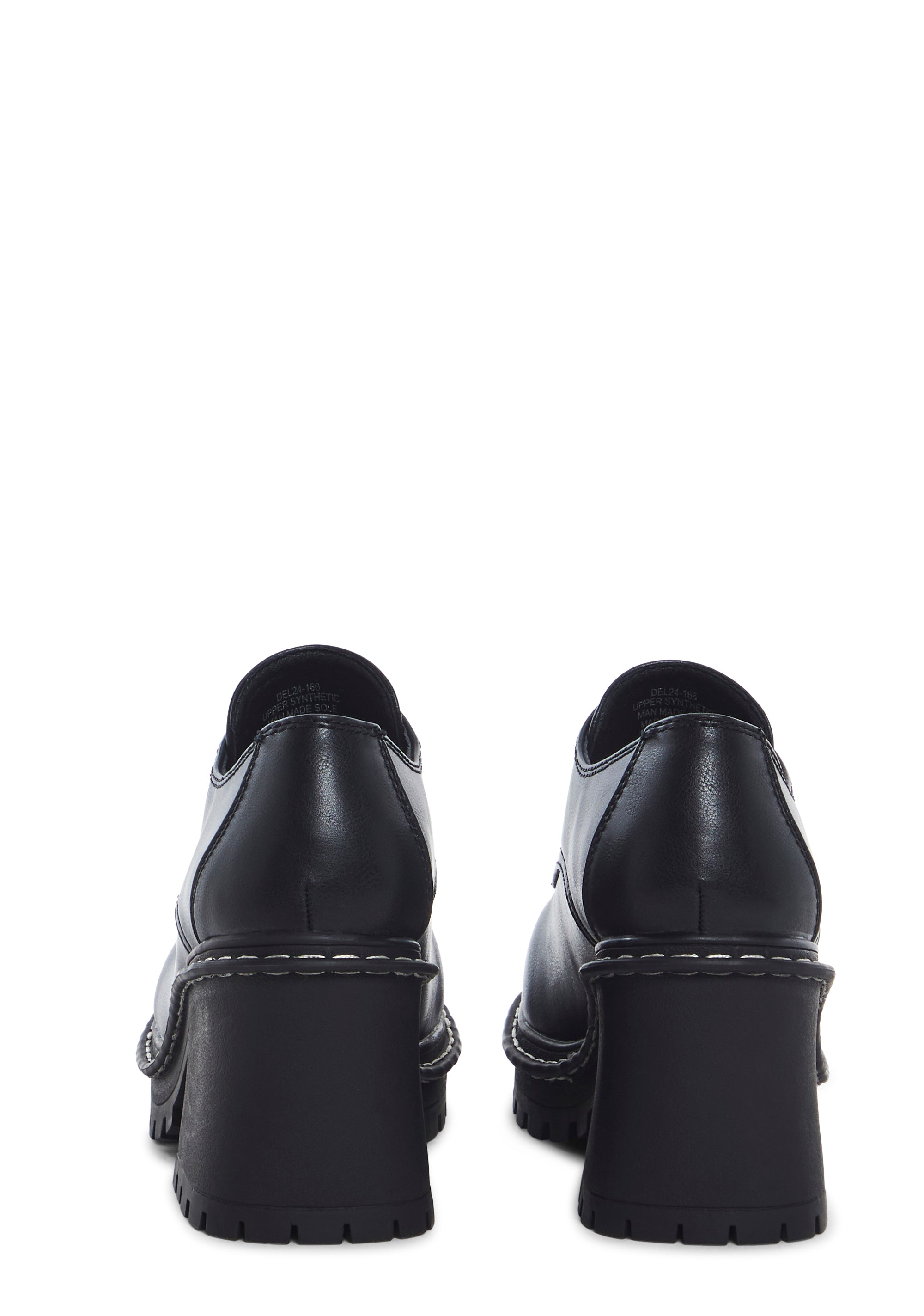 Delia's Vegan Leather Oxford Loafers With Daisy Charm Zip - Black