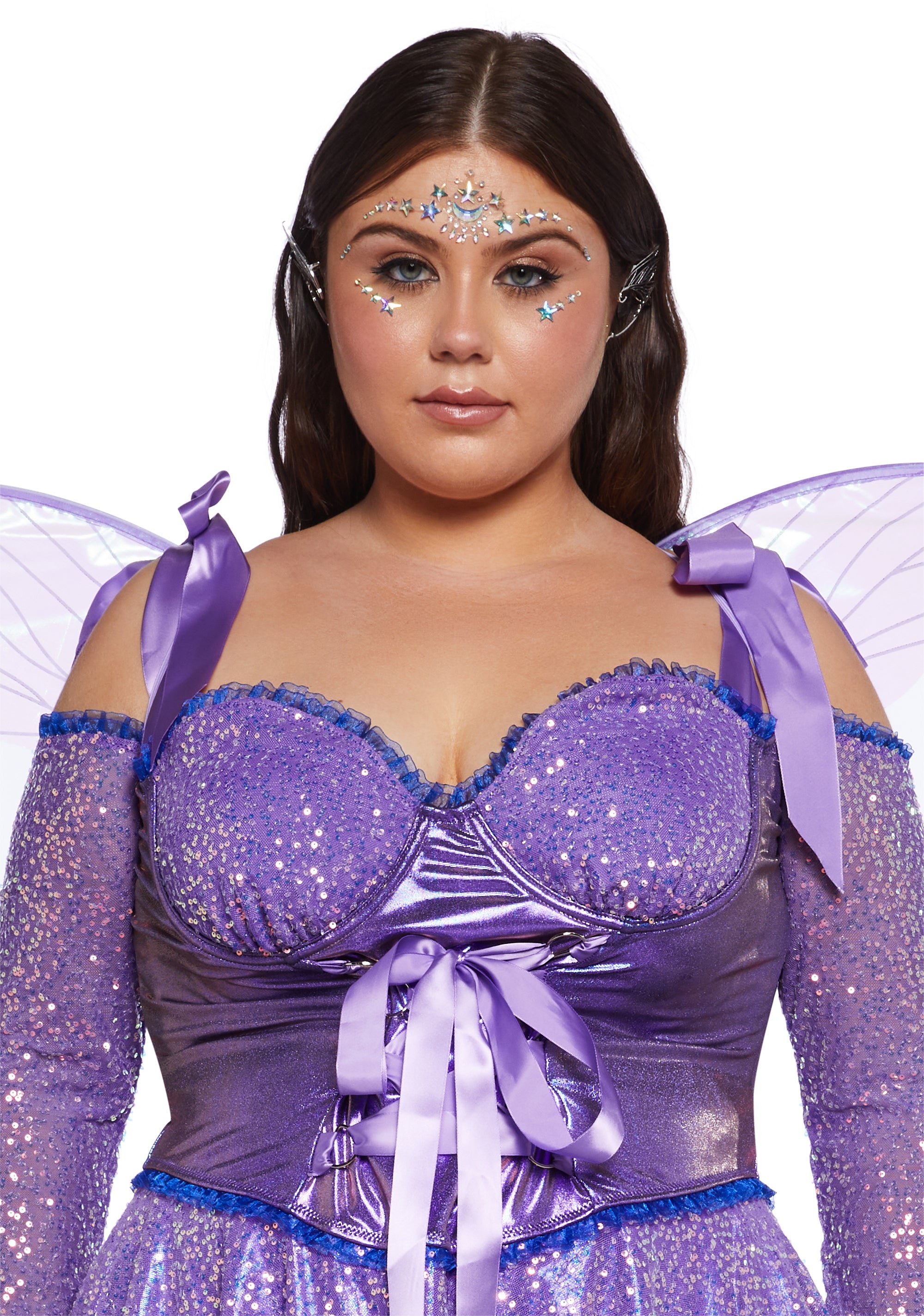 Plus Size Trickz N Treatz Sequin Cyber Fairy Costume