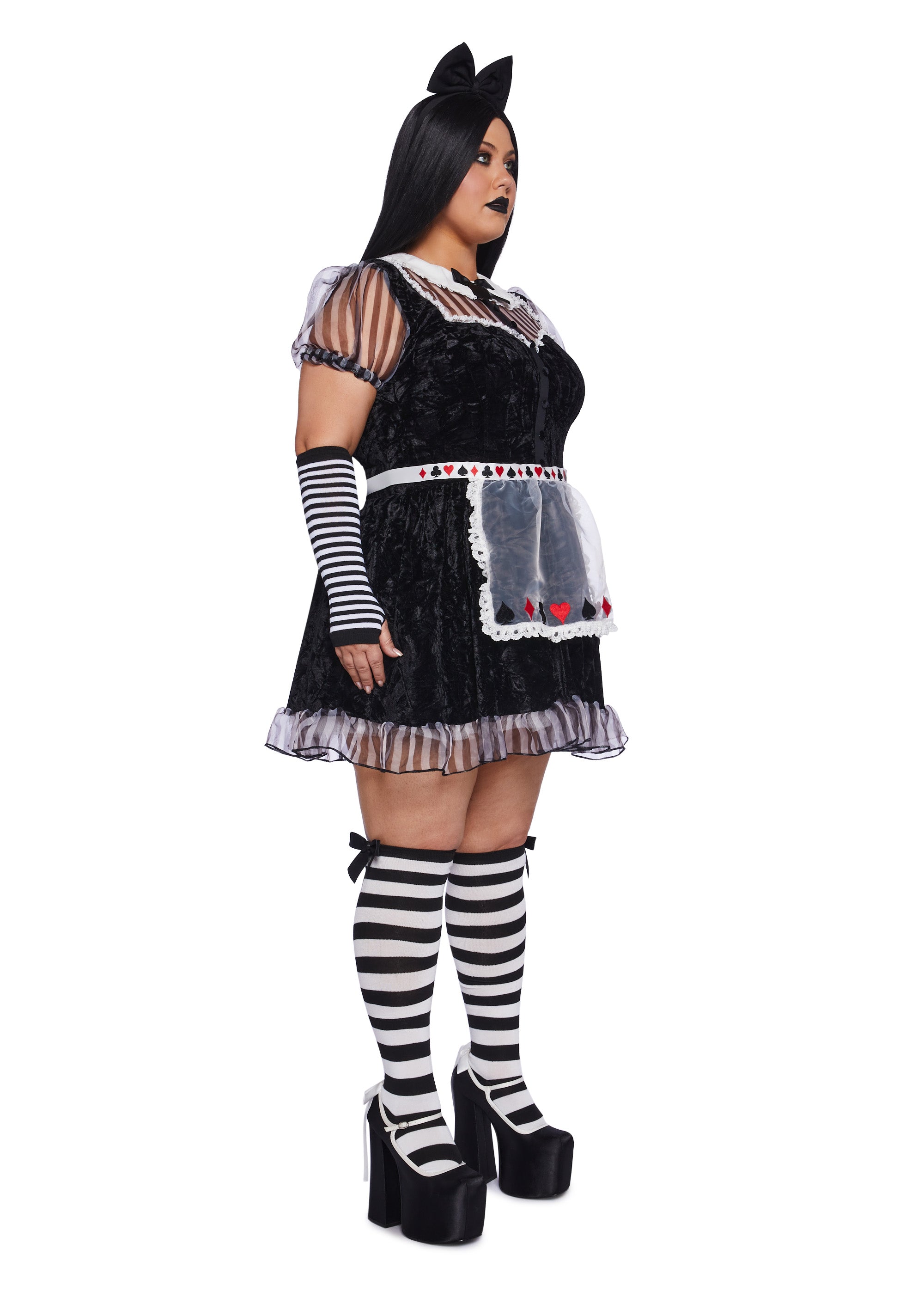 Plus Size Sexy Womans Halloween Costume Goth Alice In Wonderland Lewis Carrol Halloween Costume - Black Dolls Kill Plus Size Sexy Womans Halloween Costume Goth Alice In Wonderland Lewis Carrol Halloween Costume - Black Dolls Kill