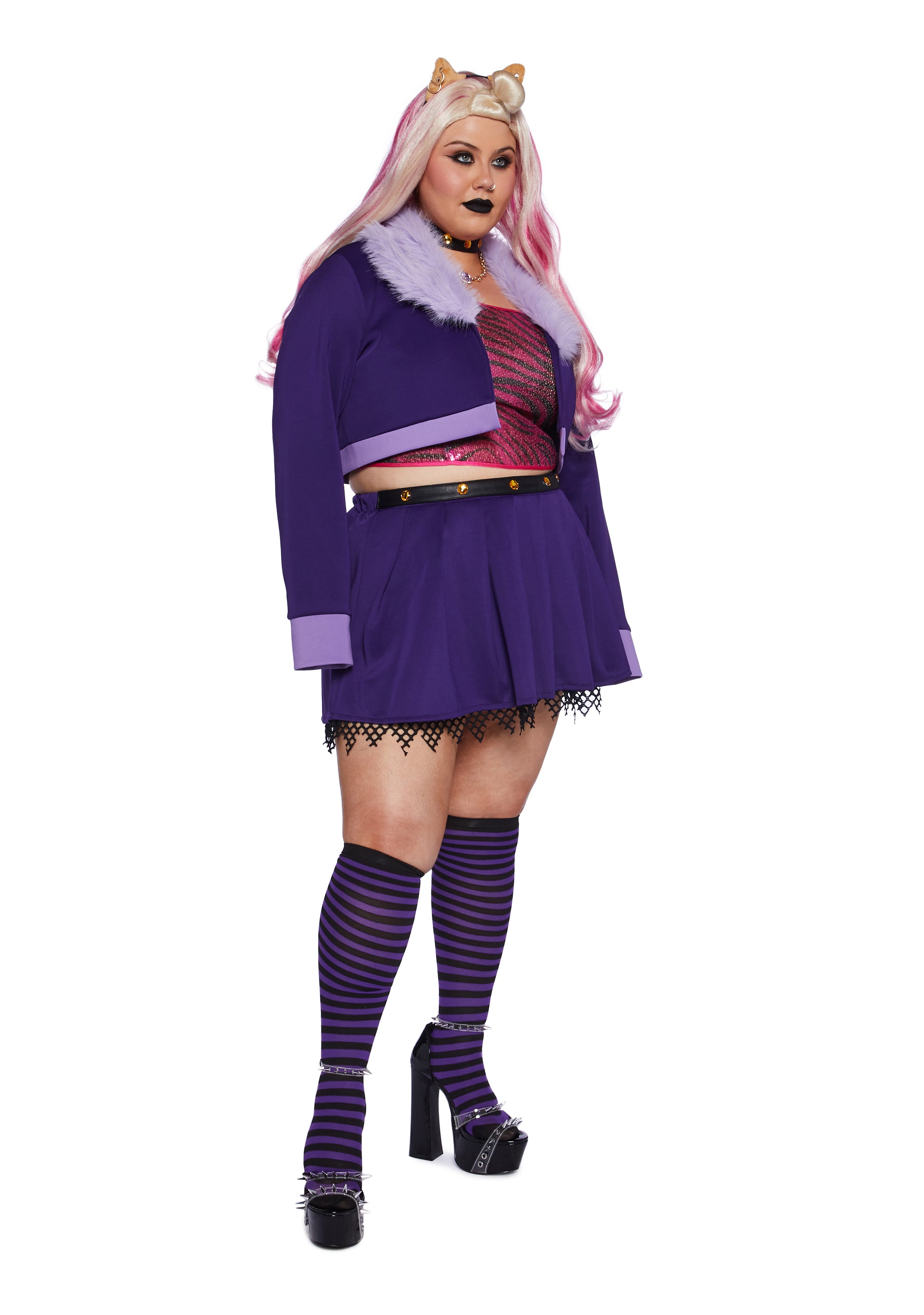 Plus Werewolf High School Student Premium Costume And Wig Set