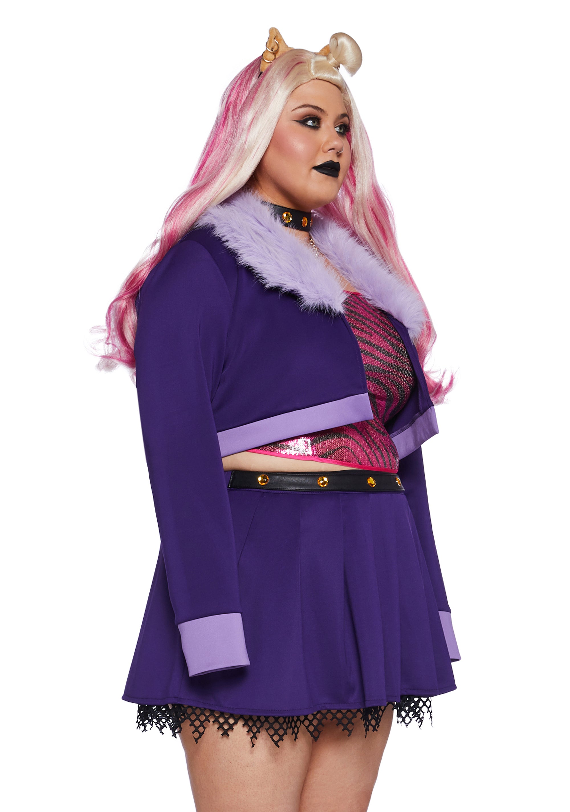 Plus Werewolf High School Student Premium Costume And Wig Set