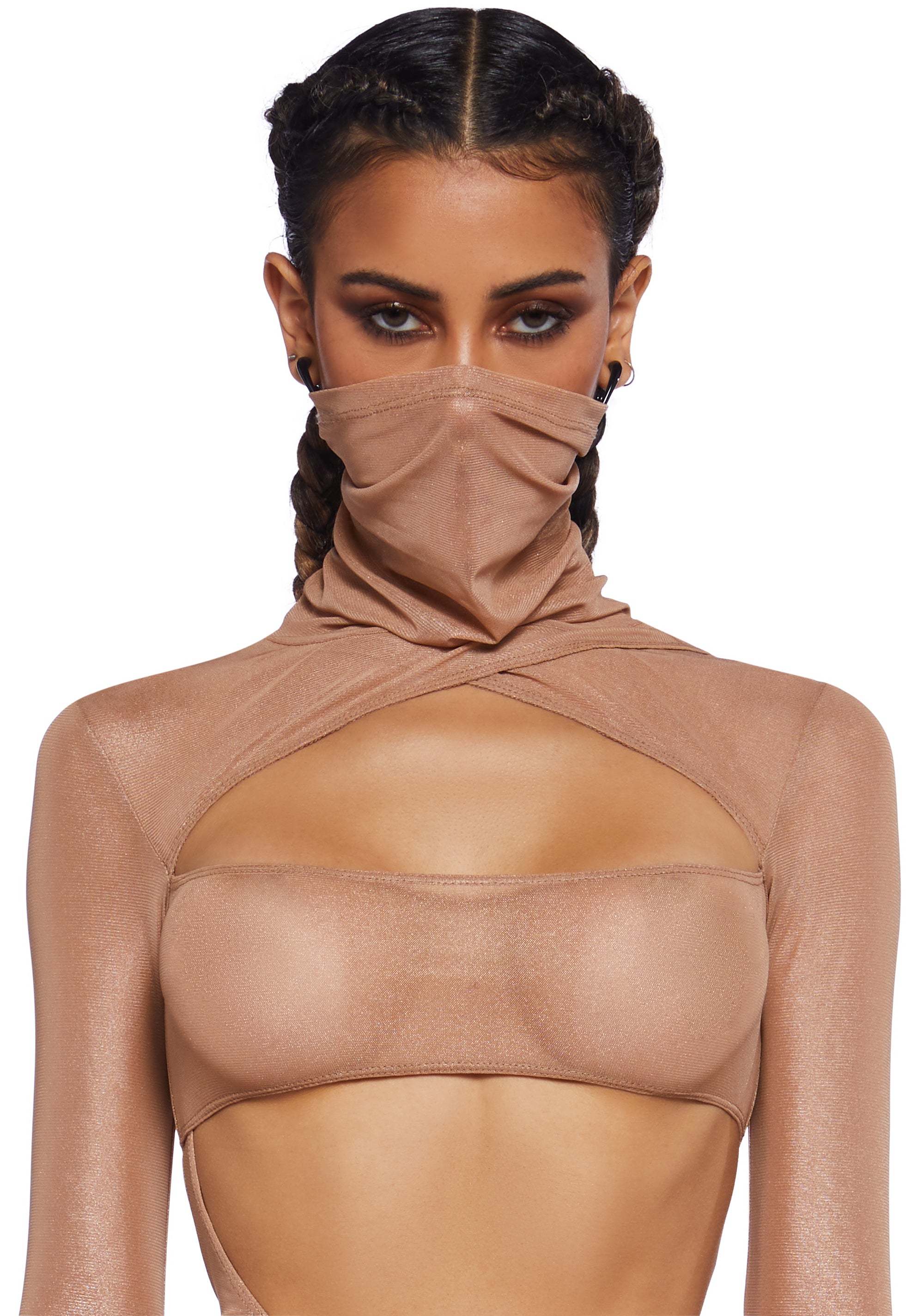 Club Exx Burning Man Festival Cut-Out Metallic Sheen Sheer Mesh Bodycon  Dress Burning Man- Gold – Dolls Kill