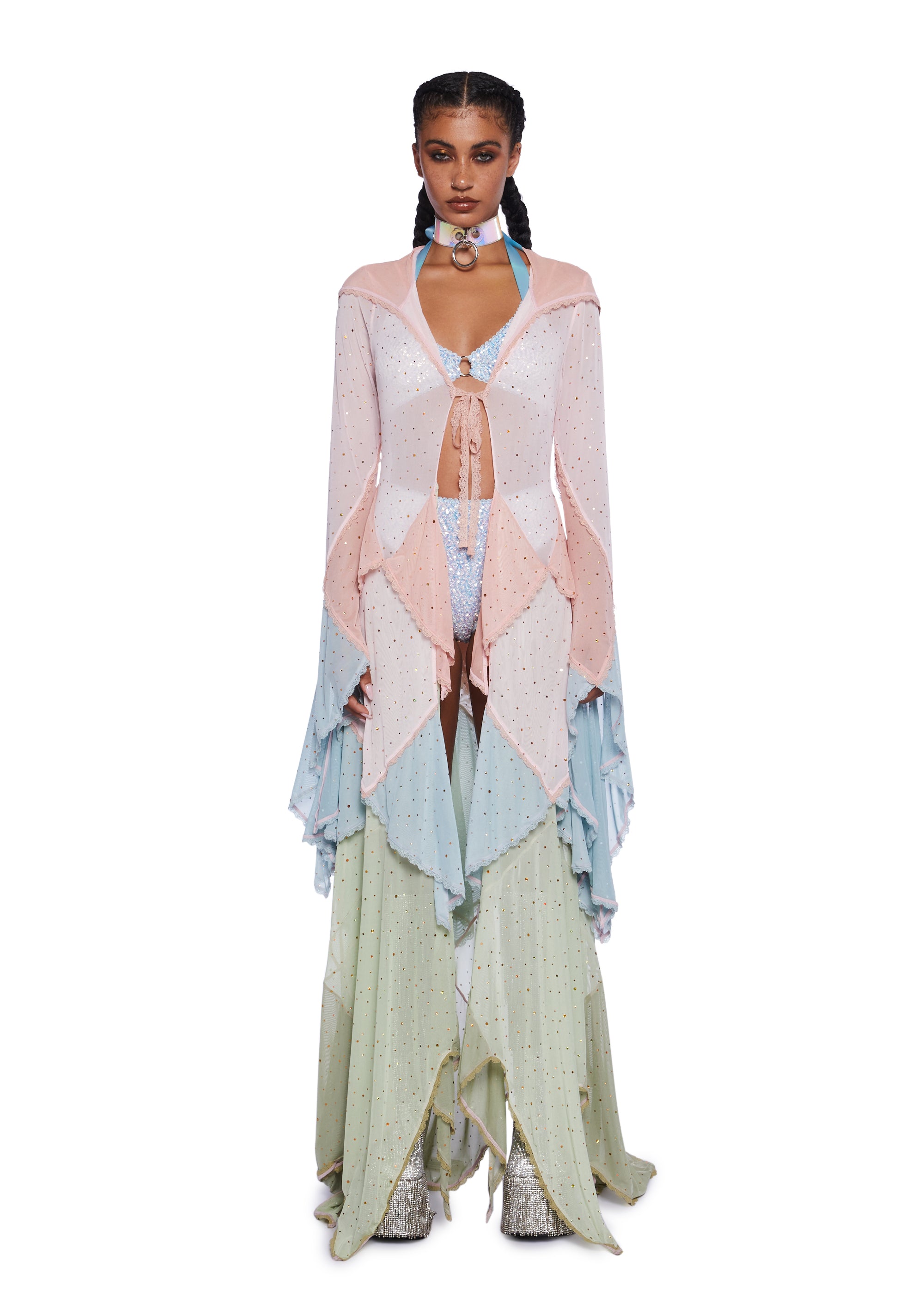 Sparkled Myths Hooded Duster