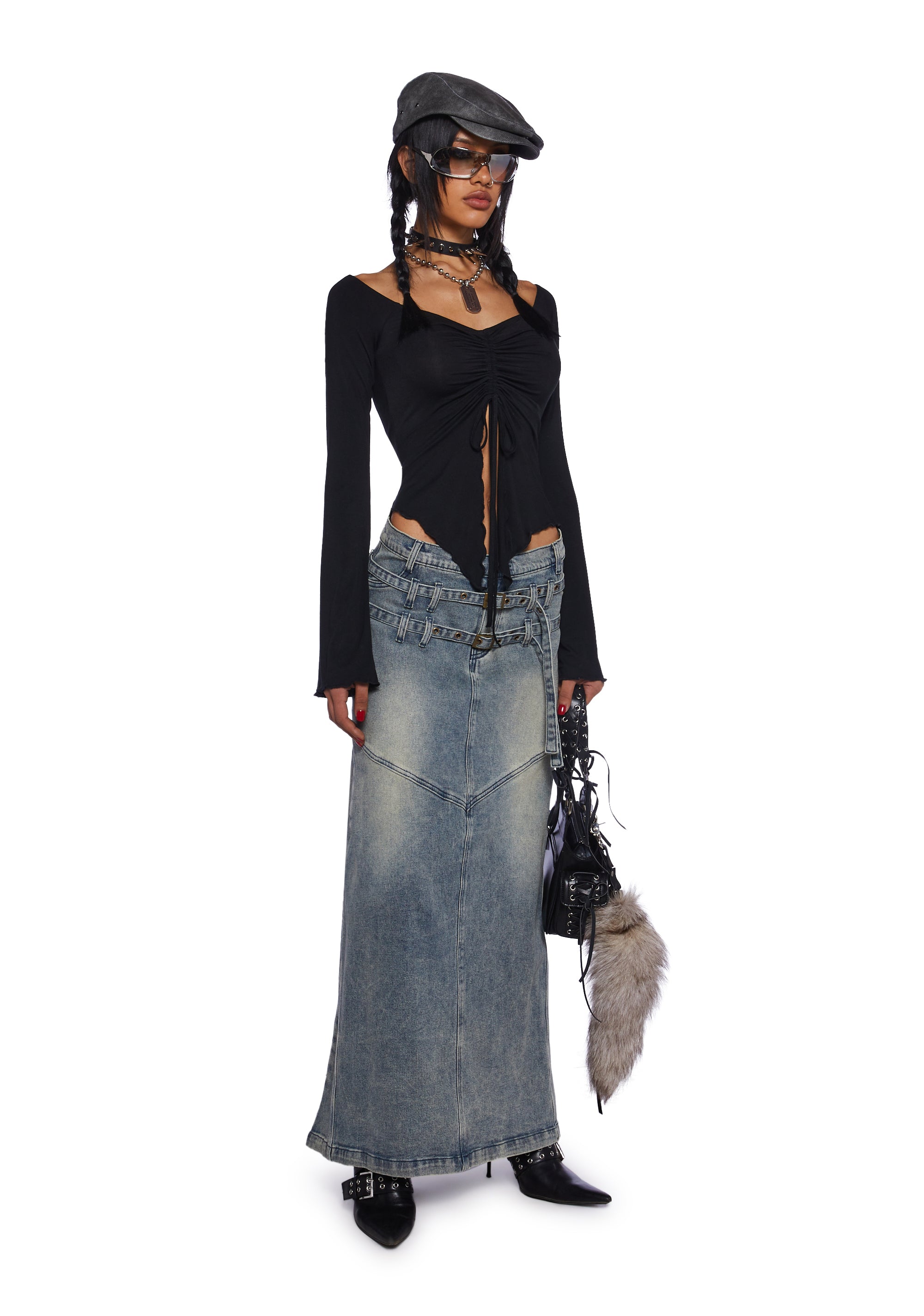 Call It Dreaming Long Sleeve Top - Black