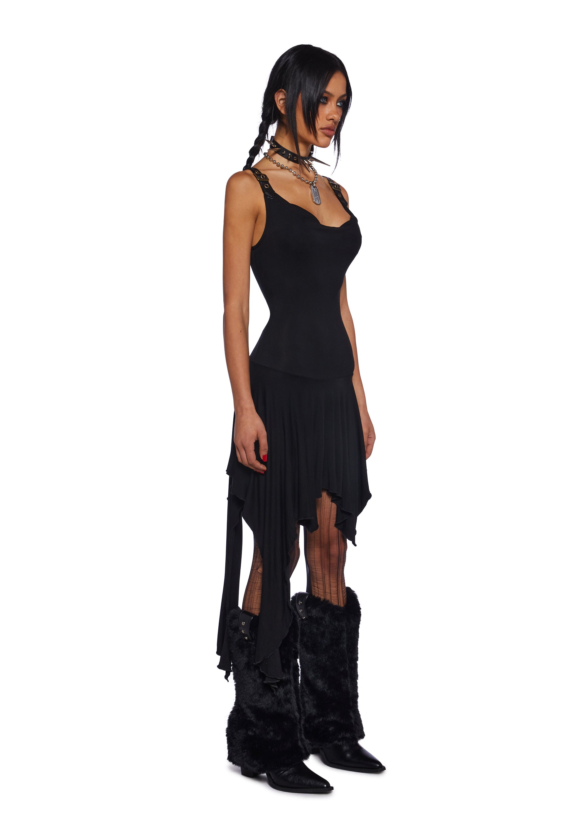 MELT THE LADY slash zip up mini dress - メルカリ
