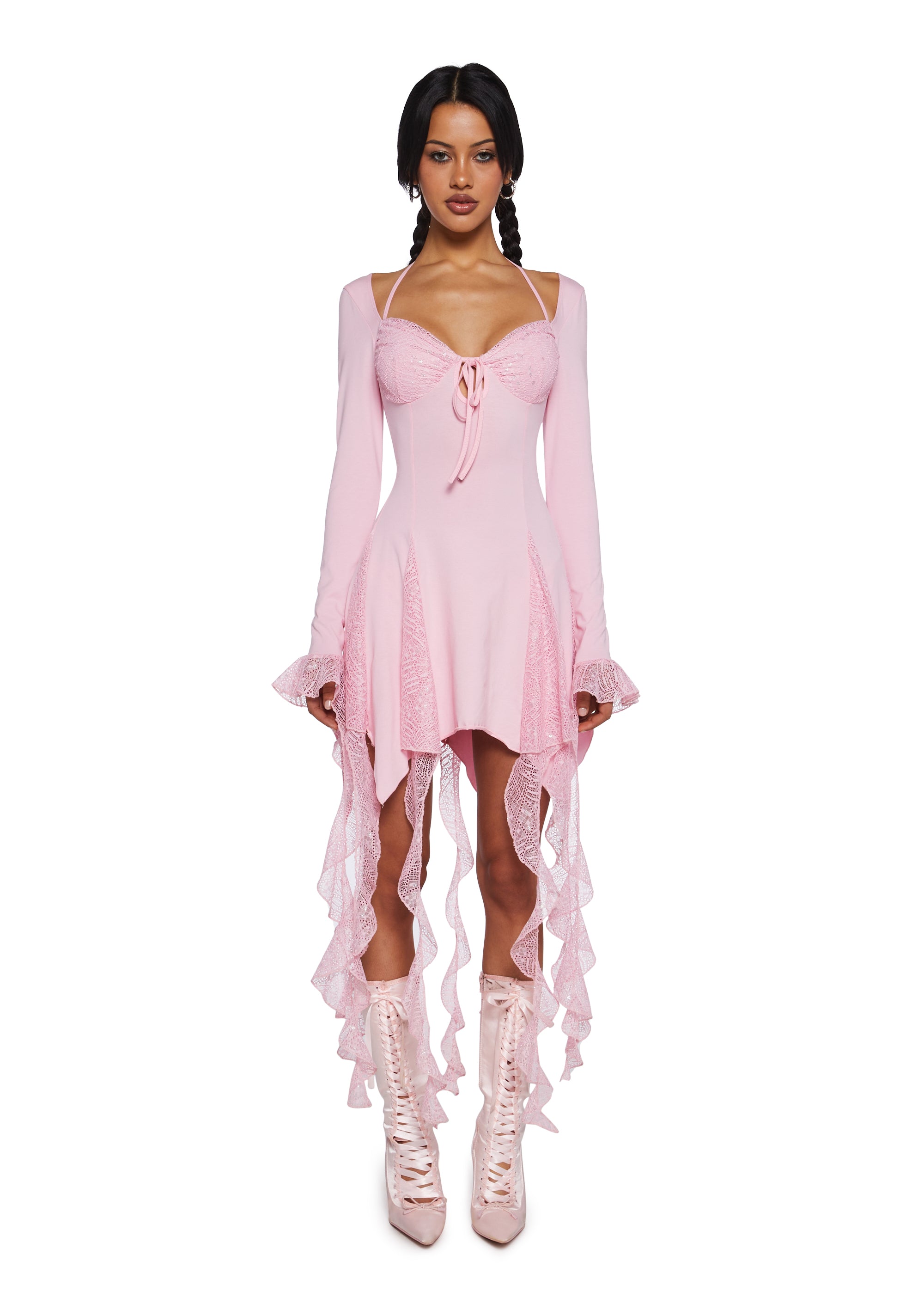 Lost In Fairyland Mini Dress - Pink Lost In Fairyland Mini Dress - Pink