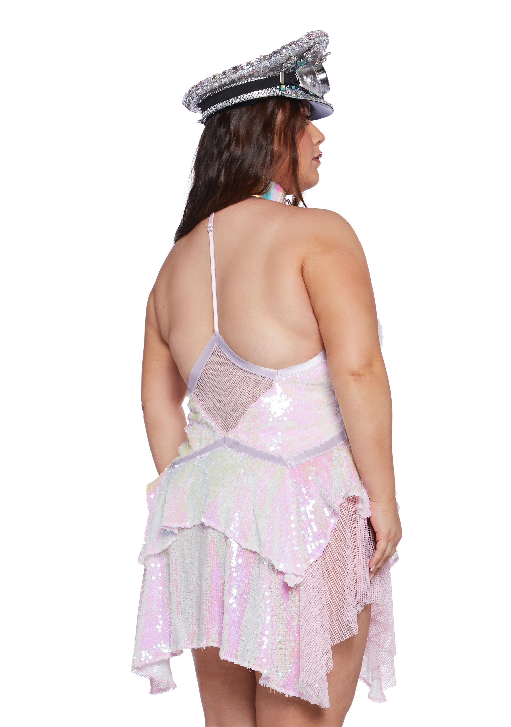 Plus Size Club Exx Burning Man Festival Iridescent Sequin Plus Size Club Exx Burning Man Festival Iridescent Sequin