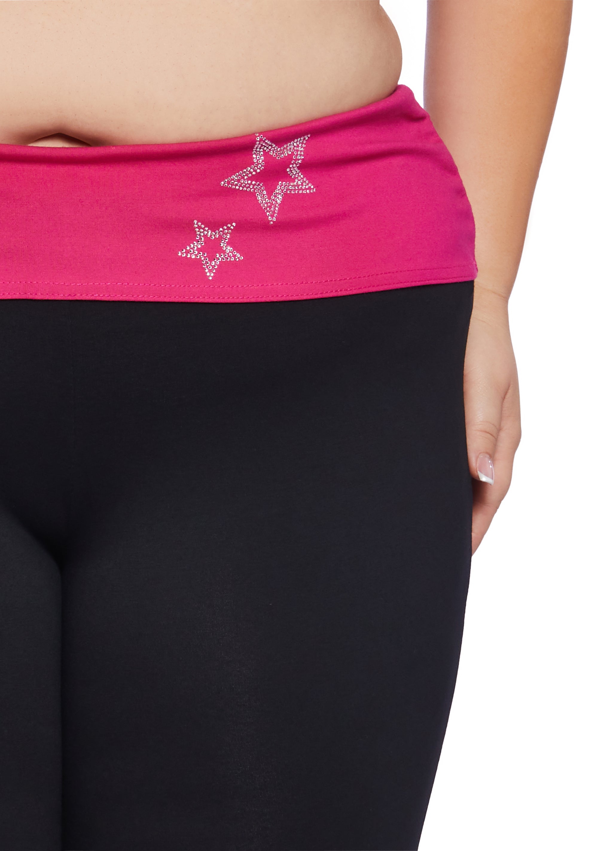 Plus Size Generation Kiss Stretchy Y2K Foldover Rhinestone