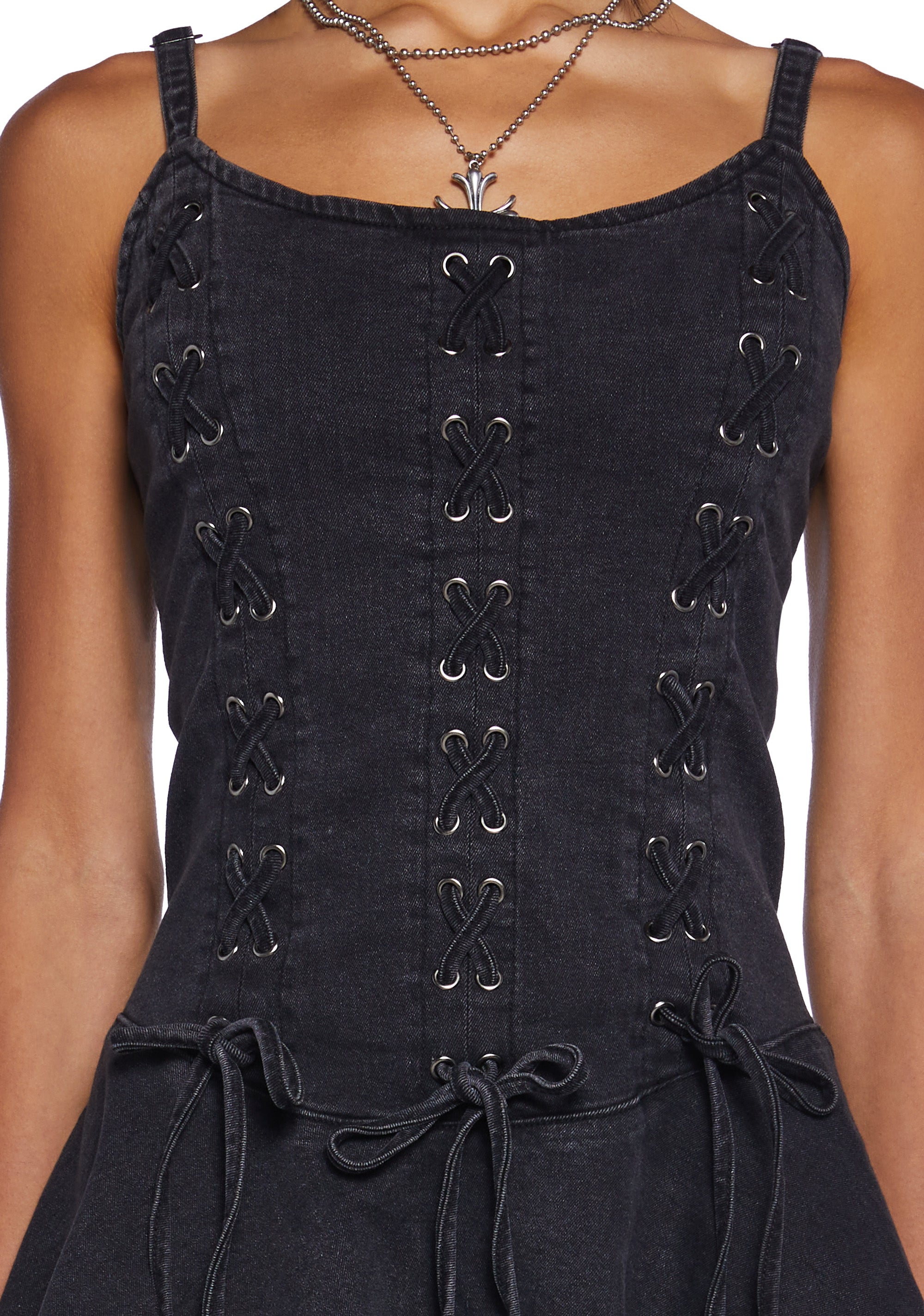Little Miss Attitude Mini Dress - Black