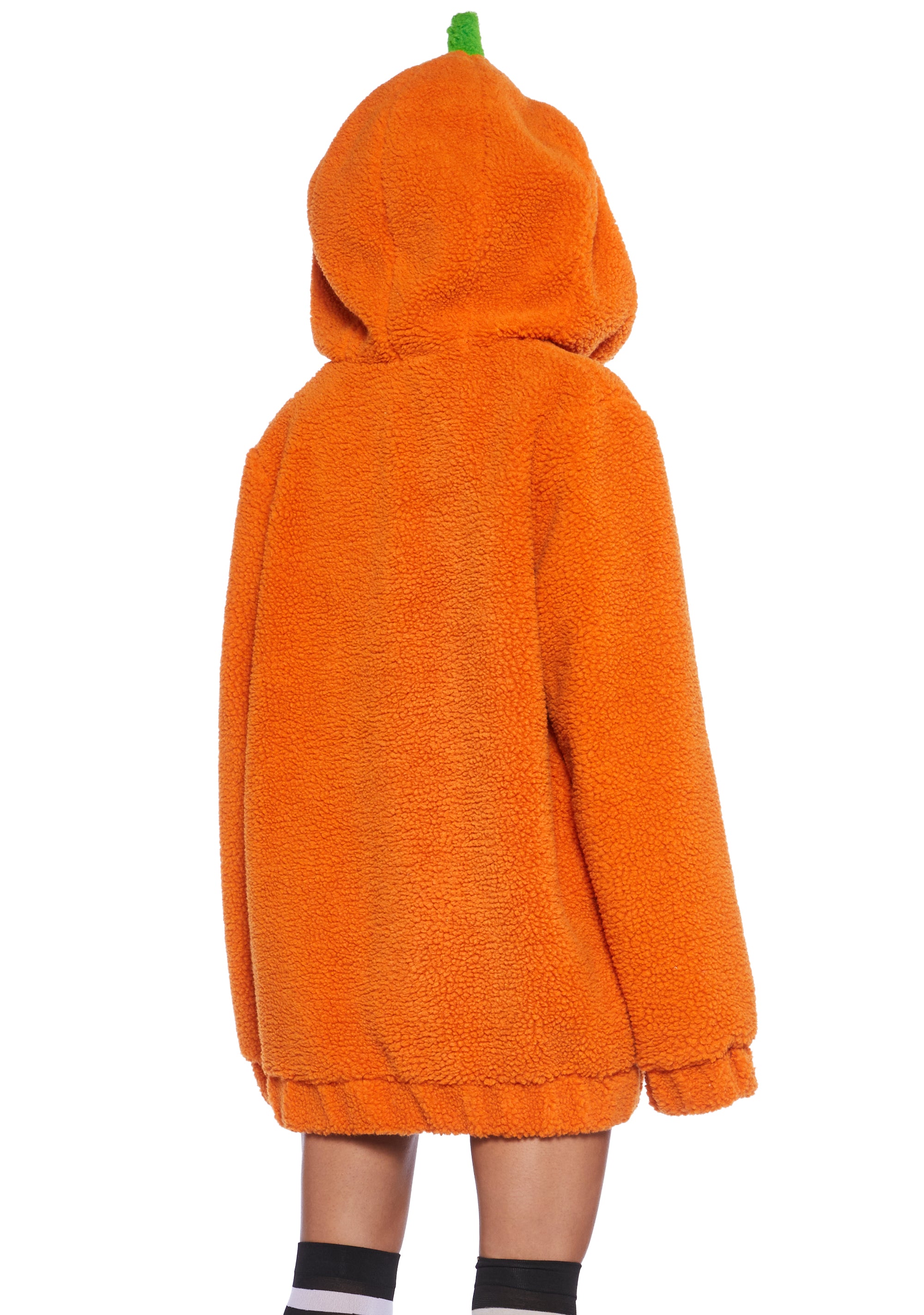 Trickz N' Treatz Pumpkin Head Faux Fur Bubble Hoodie