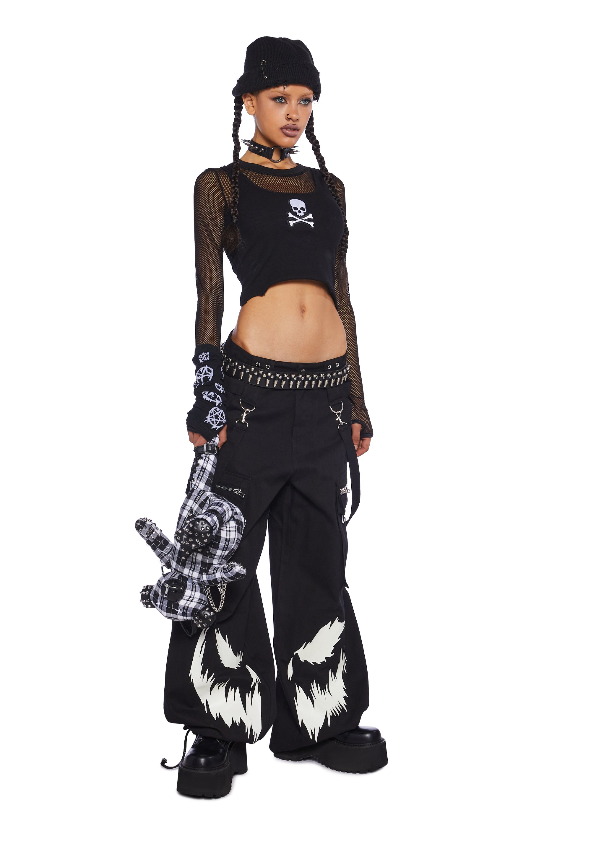 Trickz N' Treatz Halloween Wide Leg Glow In The Dark Jack-O