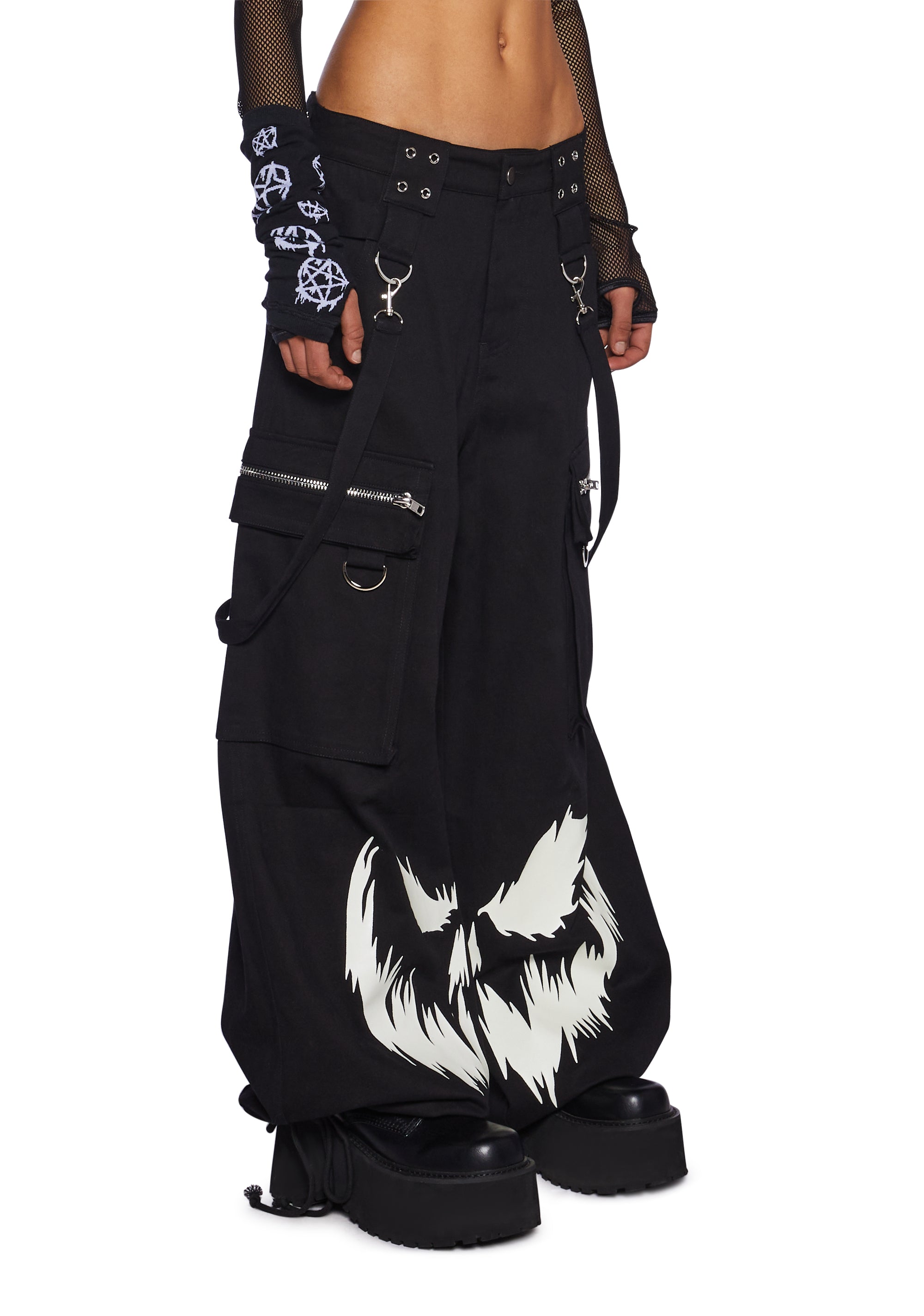 Current Mood Thigh High Vegan Leather Combat Boots With