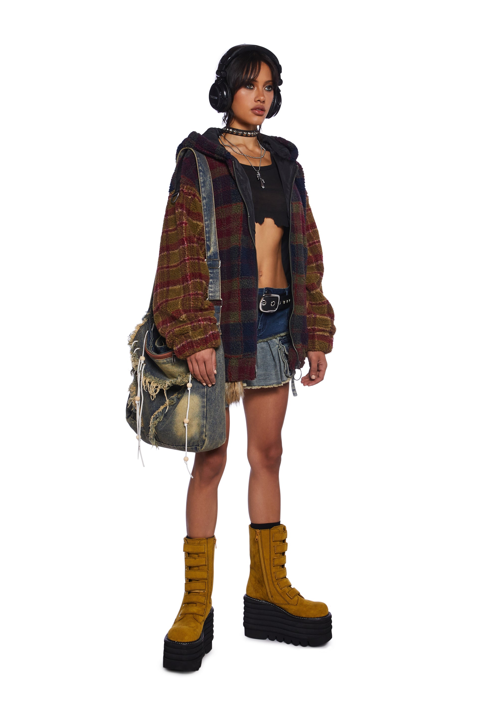 I Don’t Care Hooded Sherpa Jacket