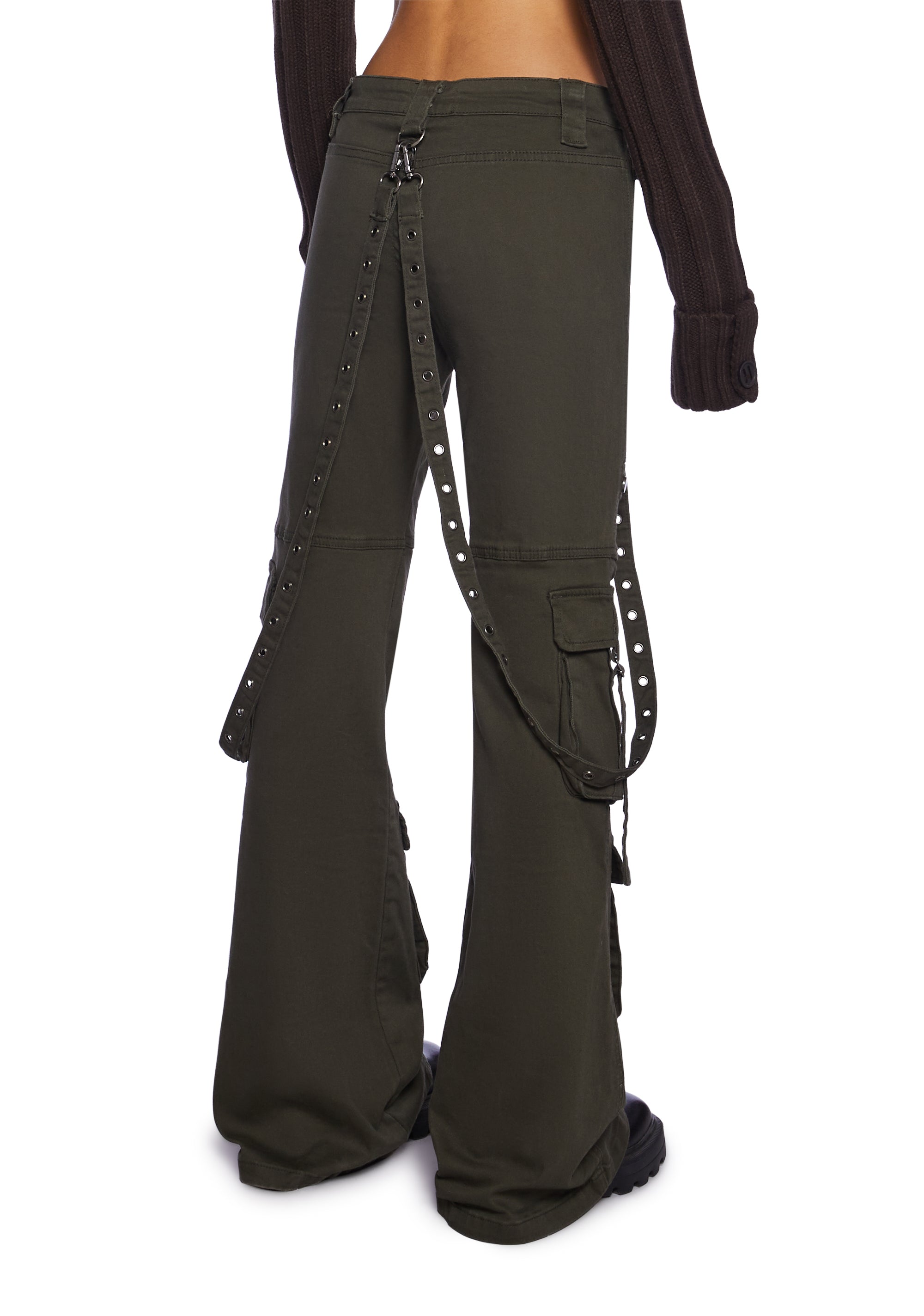 Current Mood Low Rise Skinny Flared Cargo Twill Cargo Pants