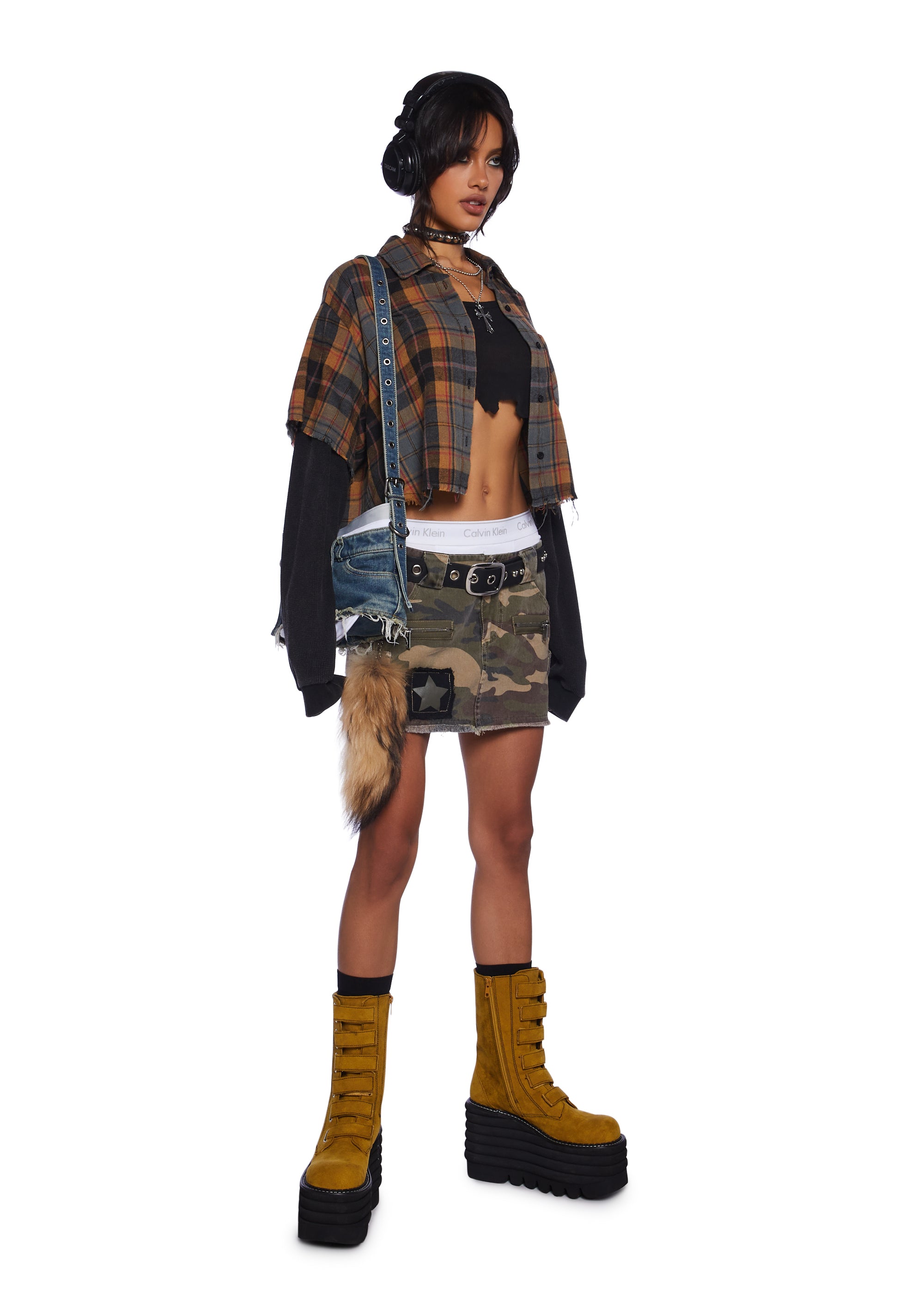 スカート Katie CASUALTIES mini skirt Katie J NYC tween girls leopard print ruffle mini skirt L(12