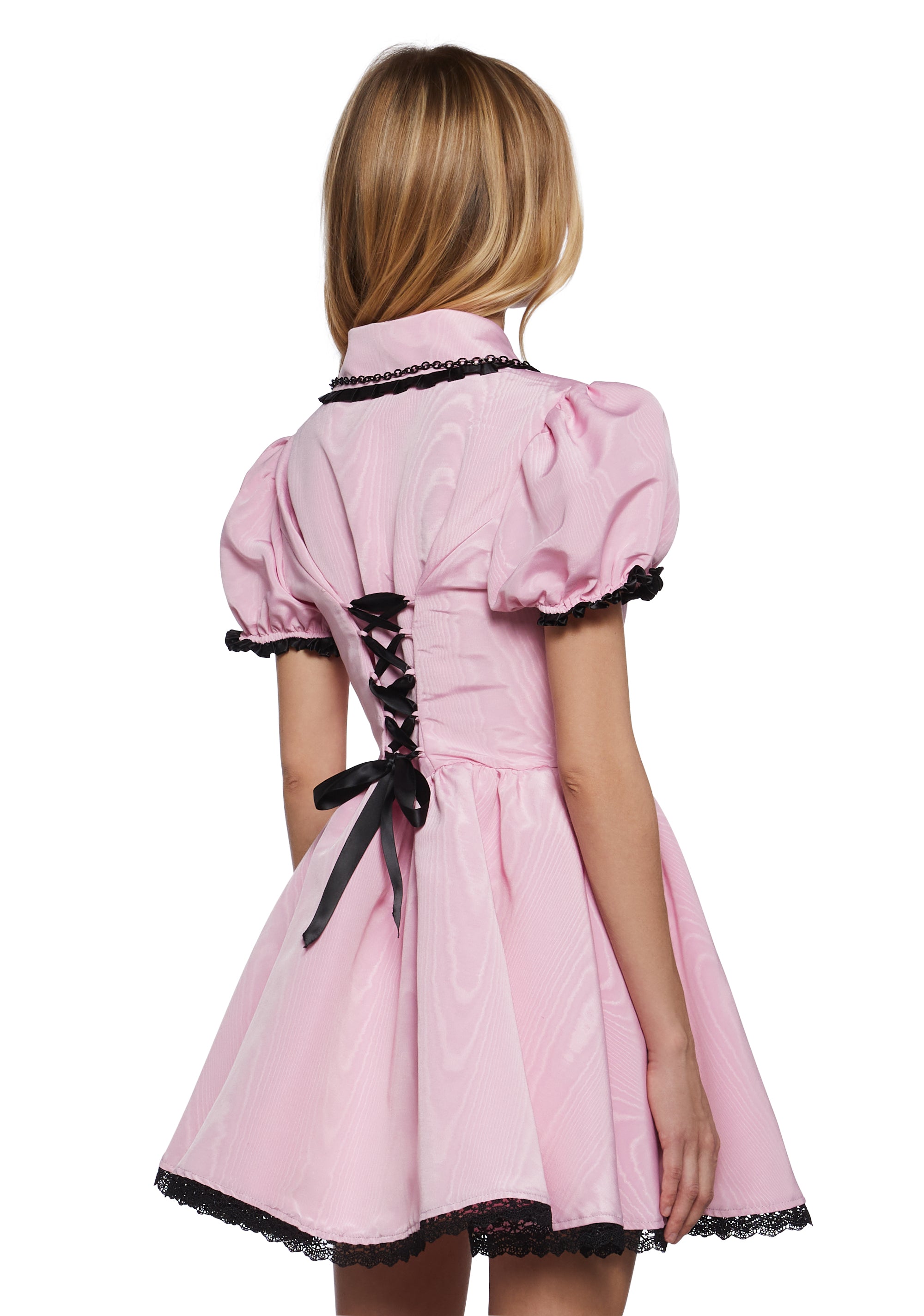 jiltu petit frill dress ピンク M ジルチュ Taffeta dress with frilled sleeves Girl, Pink | TWINSET Milano