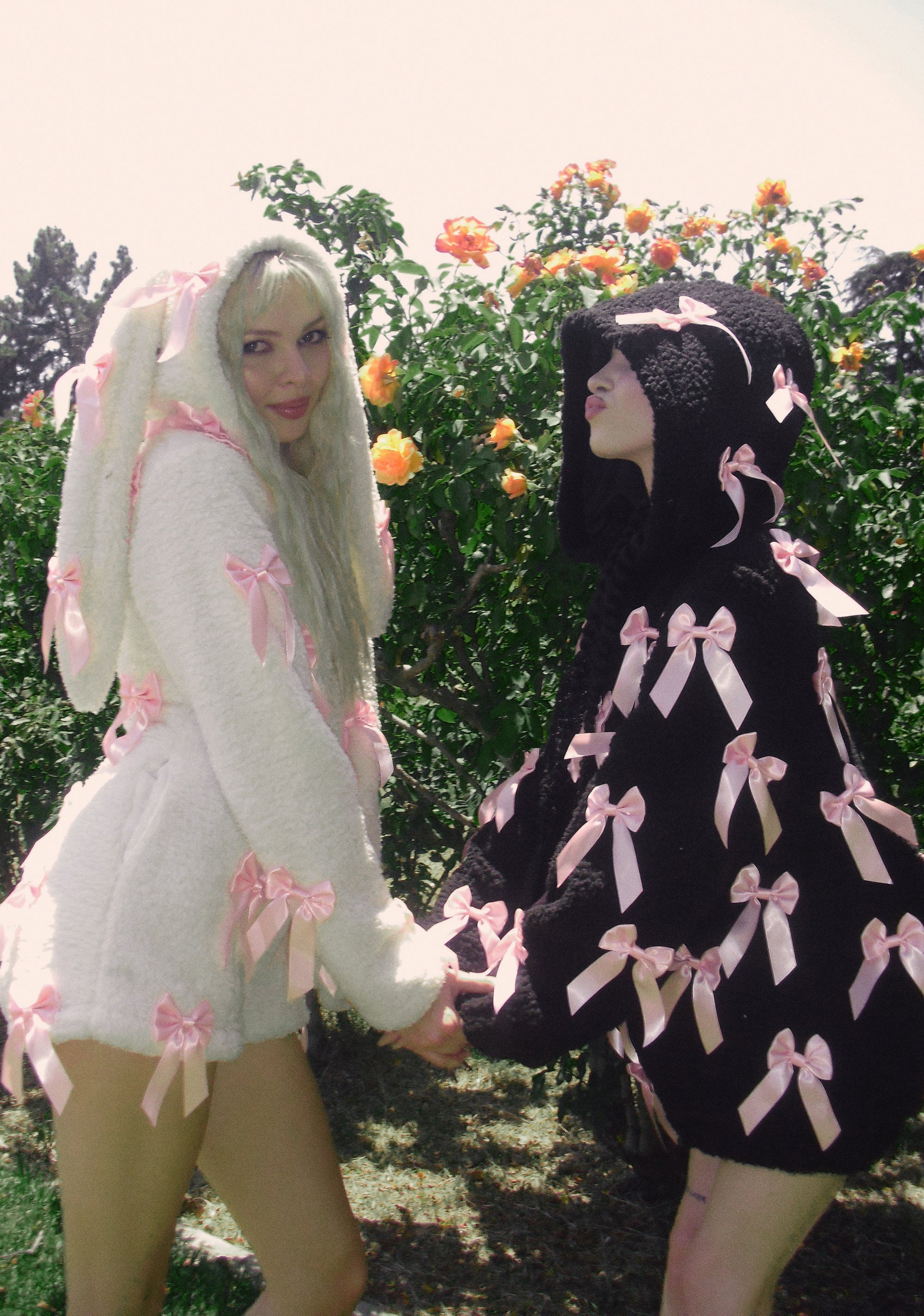 Sugar Thrillz Faux Fur Fuzzy Sheep Romper With Bows Cute Girly