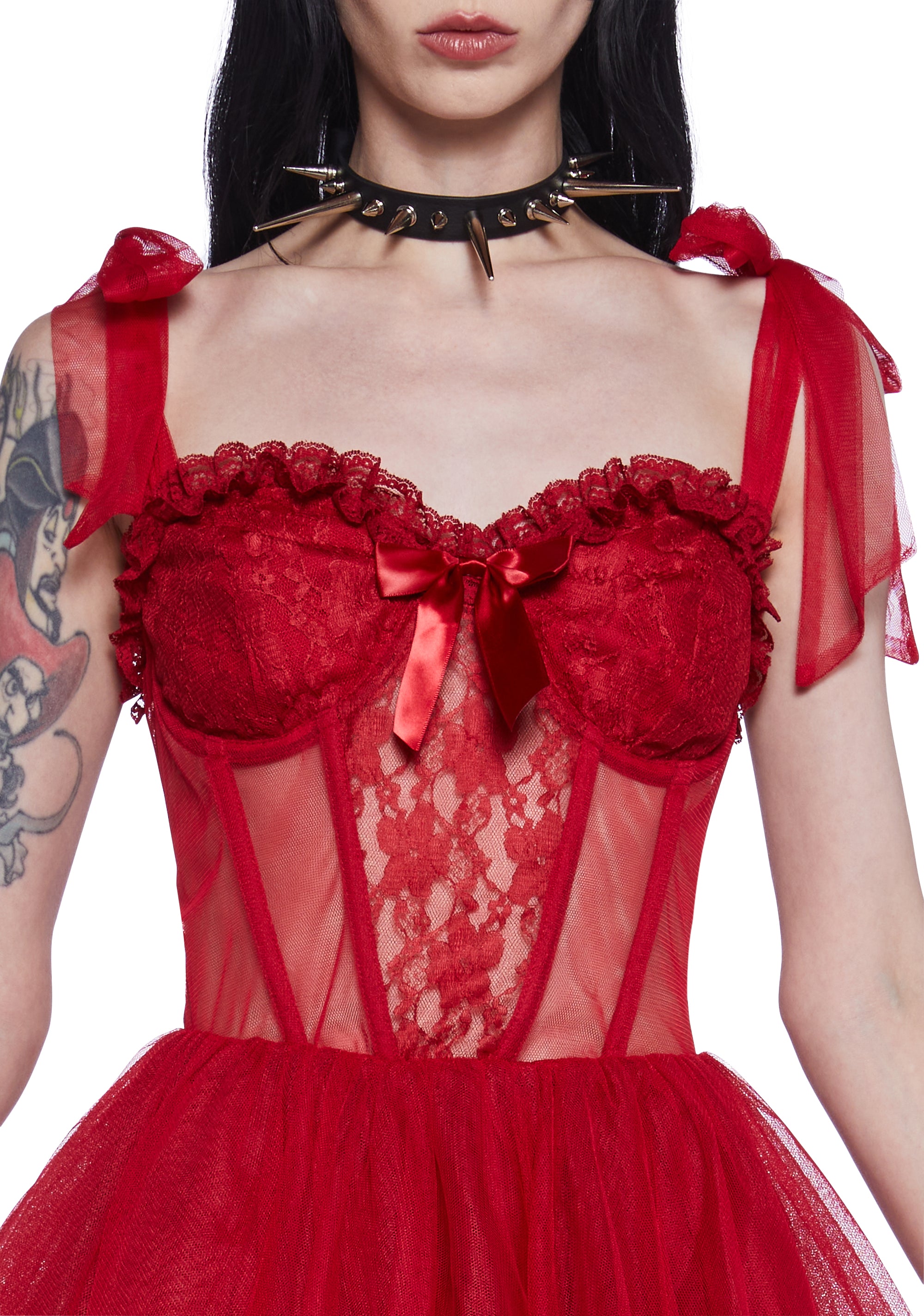 fitted lace wedding dress Women's Gothic Doll Collar Gradient Velvet Prom Dress Red – Punk Design