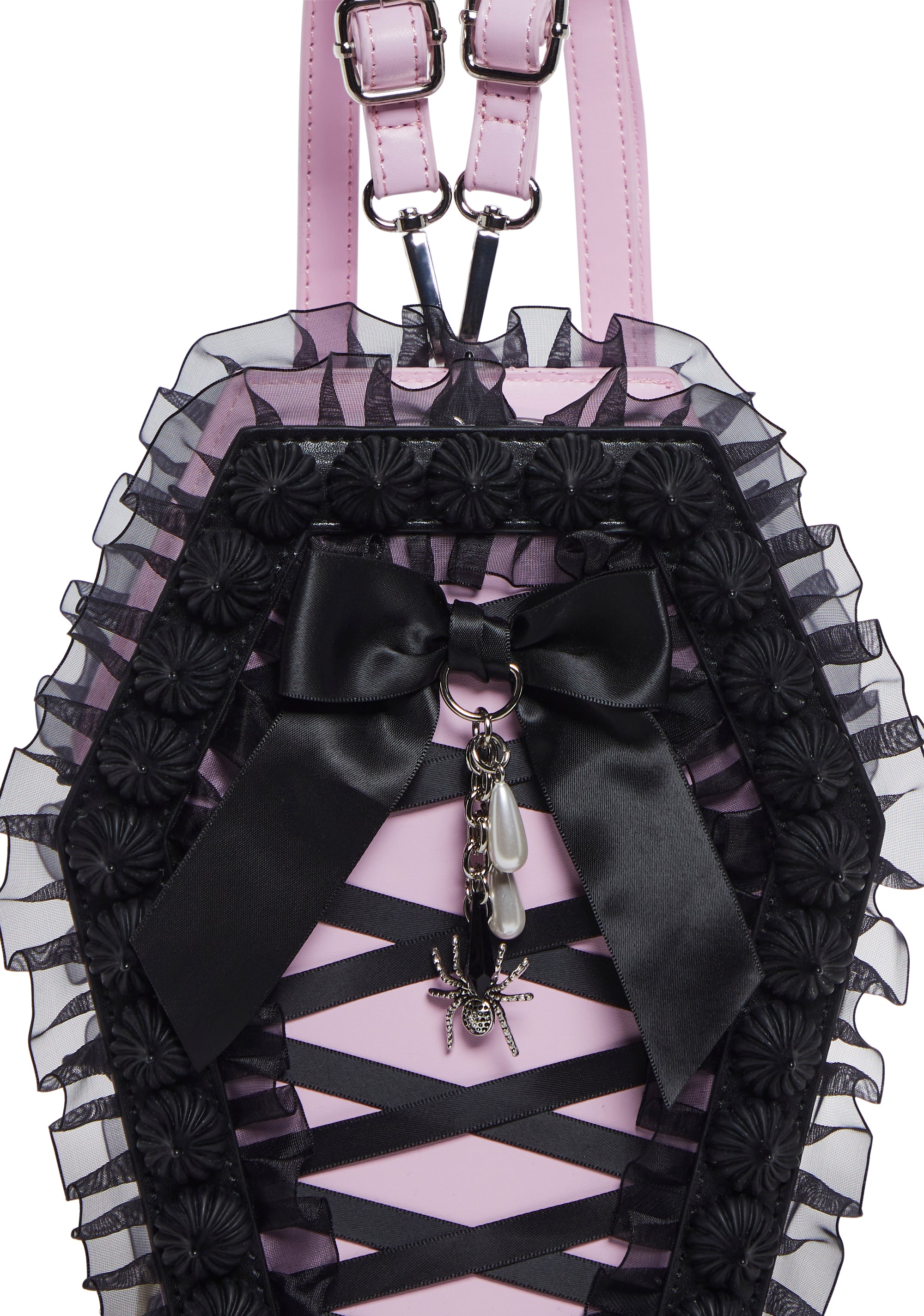 Sugar Thrillz Cake Coffin Backpack With Charms Pastel Goth  display picture 2