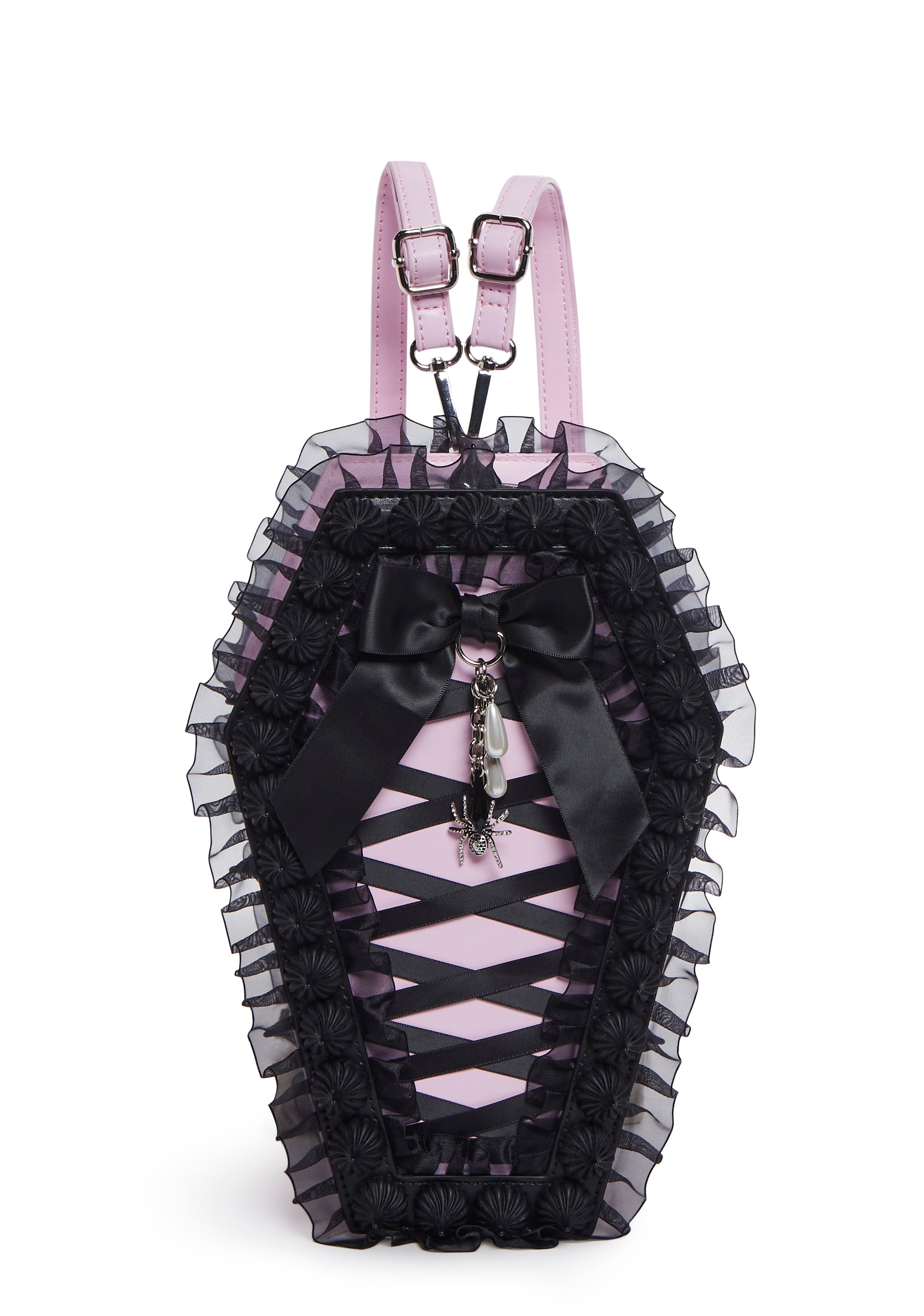 Sugar Thrillz Cake Coffin Backpack With Charms Pastel Goth 