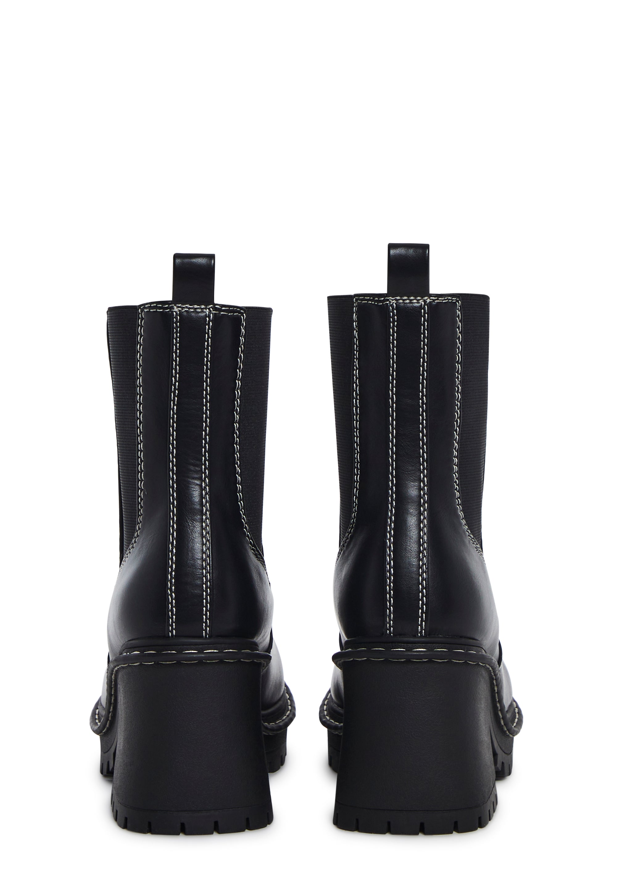 Delia's Vegan Leather Ankle Boots With Elastic Side Panels
