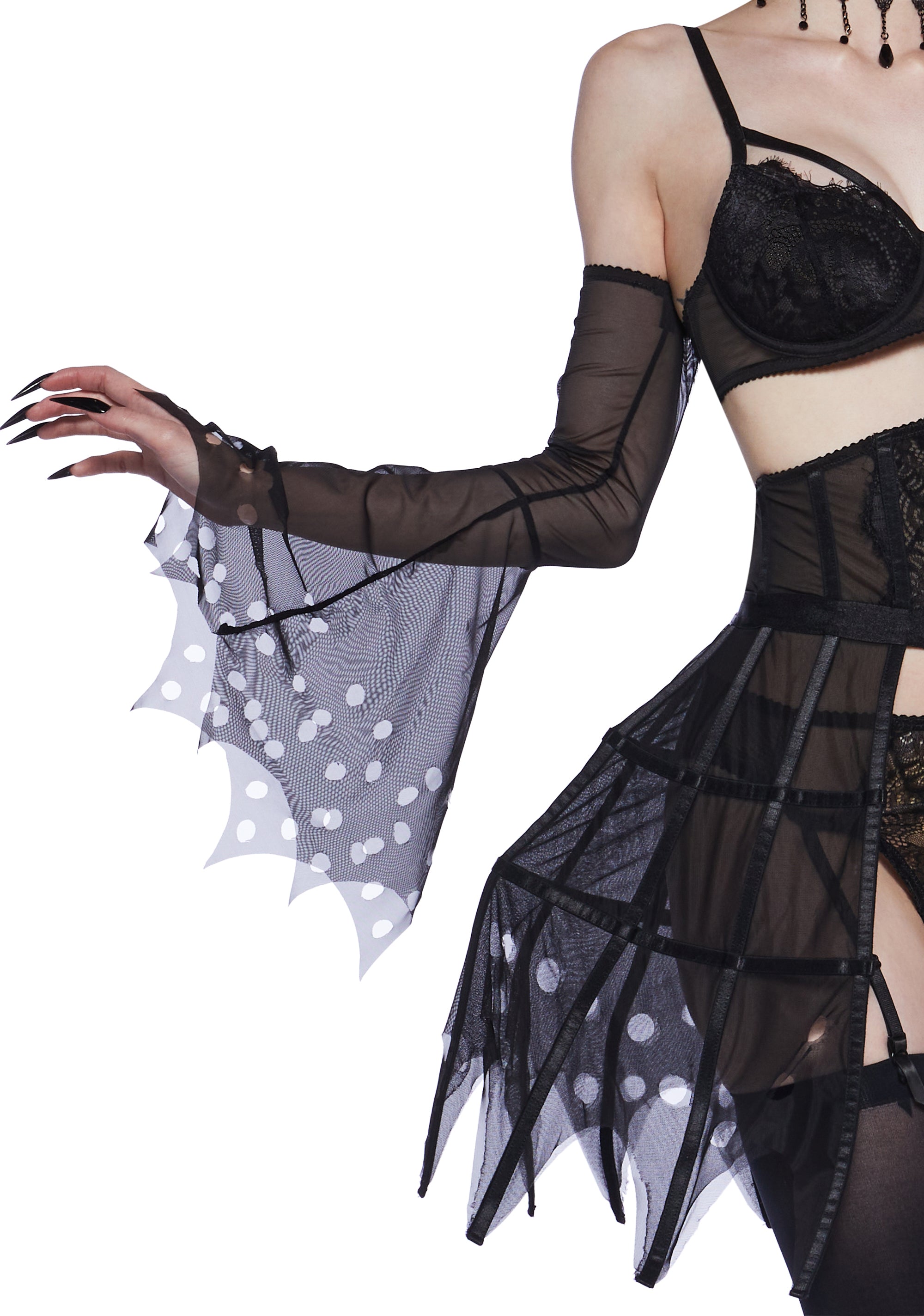 Trickz N' Treatz Shredded Bra Bottoms Sleeves Caged Hook Skirt Sexy Lingerie Fairy - Black Dolls Kill Trickz N' Treatz Shredded Bra Bottoms Sleeves Caged Hook Skirt Sexy Lingerie Fairy - Black Dolls Kill