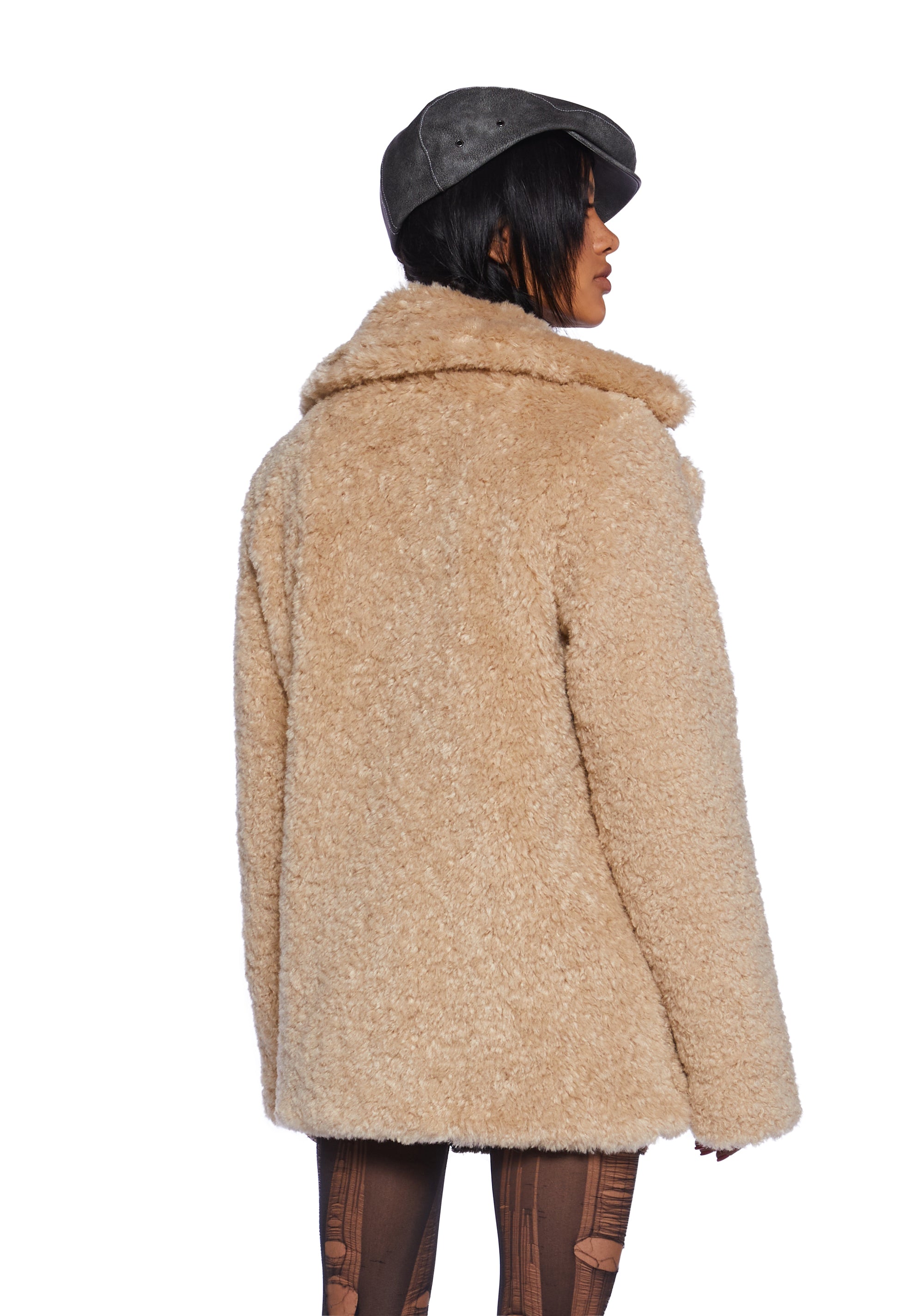 Garage Band Sherpa Cropped Coat