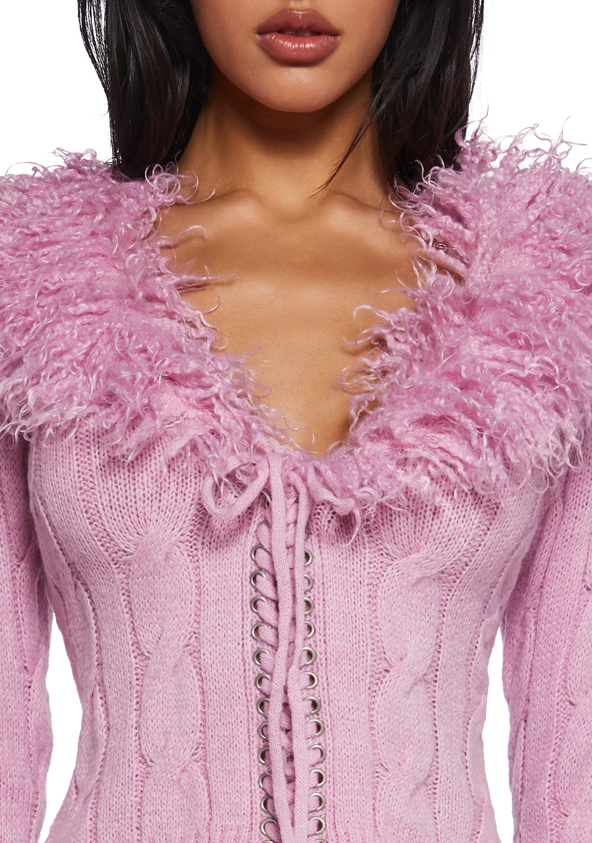 Treat Ürself shaggy knit cardigan（pink） image.webp?v=1678484656&width=600