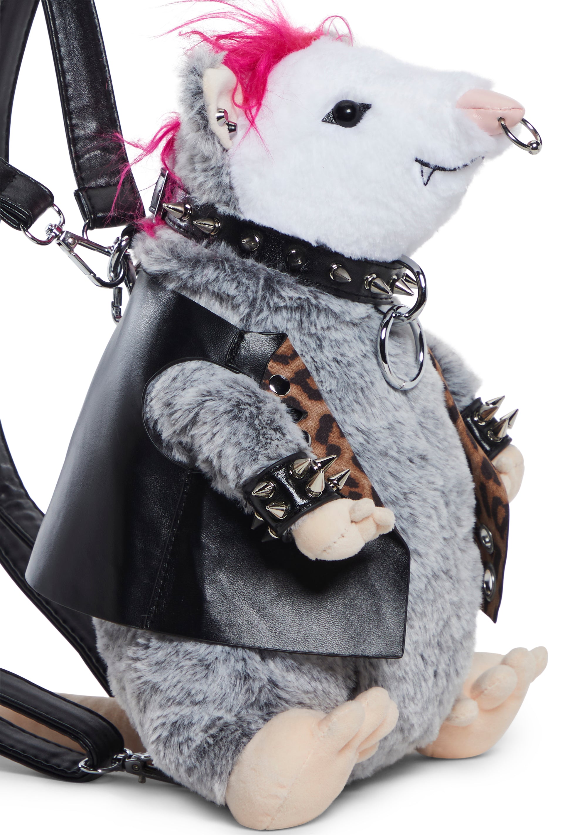 Current Mood Plush Punk Rock Possum Backpack Multi Dolls Kill