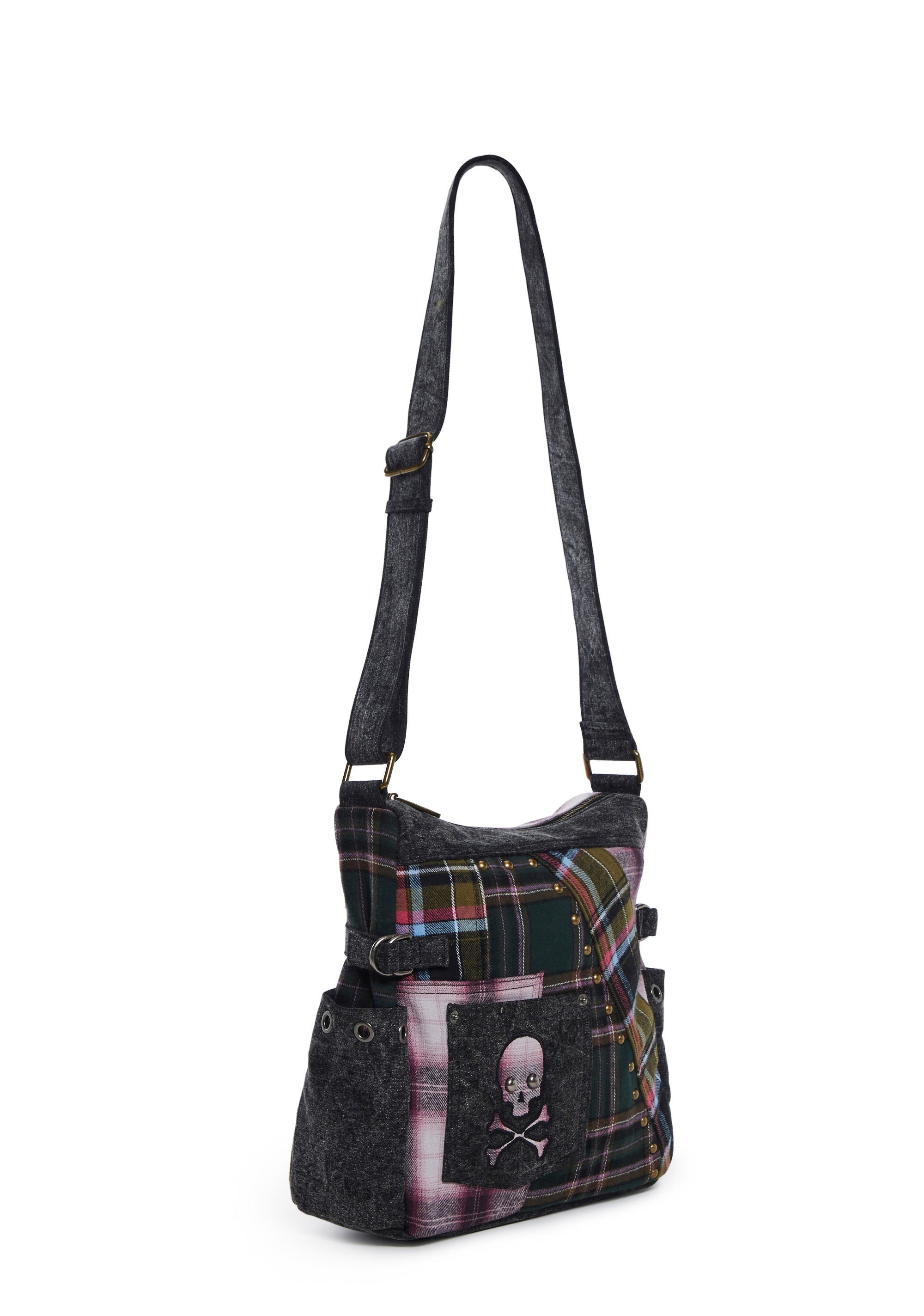 【BLACK PURPLE】Fluffy Bag ★韓国人気★ 追跡付 Dolls Kill x Willy Wonka Trippy Faux Fur Sherpa Barrel Bag