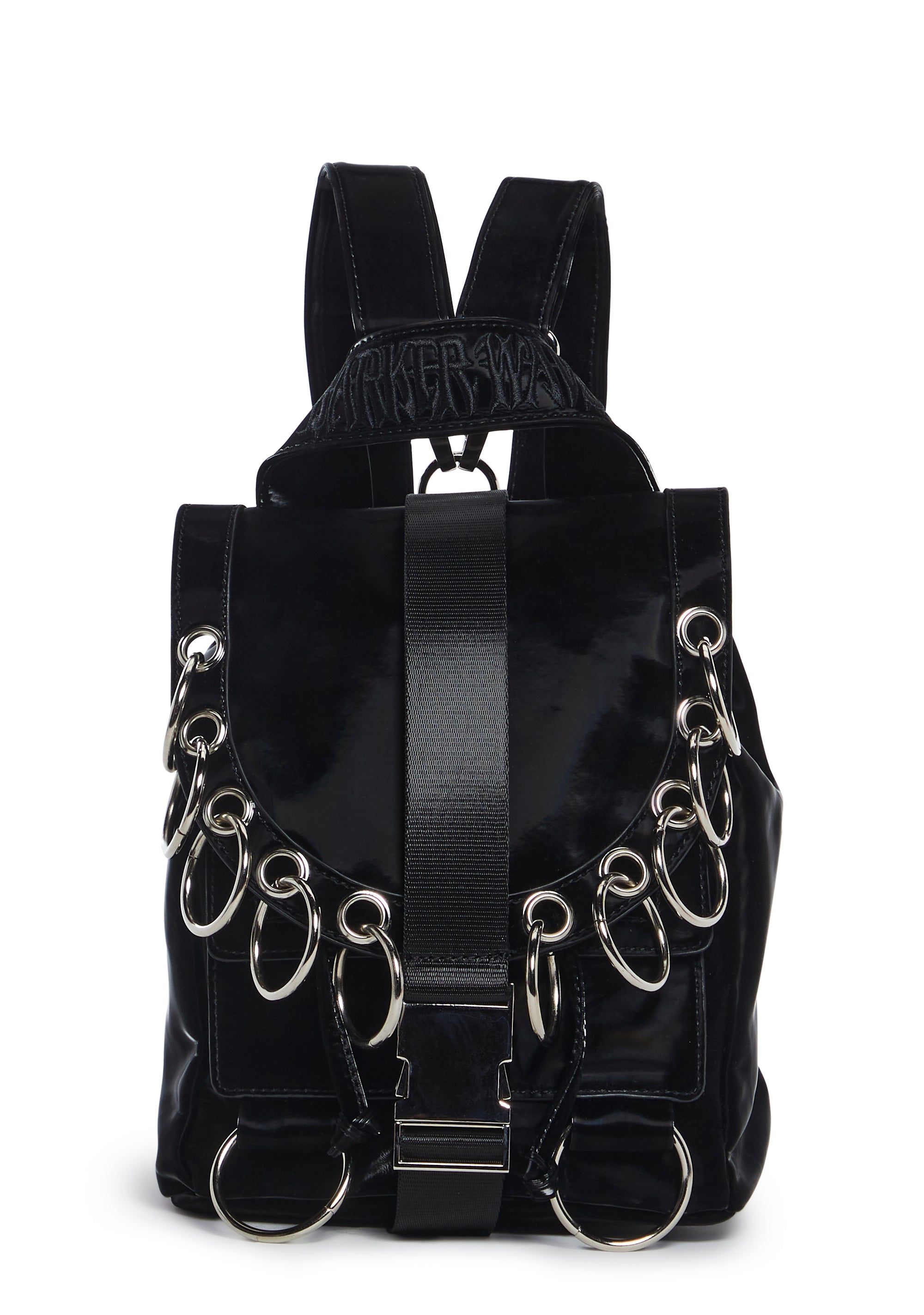 Darker Wavs Diatonic Liquid Velvet Pierced O-Ring Buckled Backpack