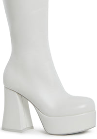 Flirty Flair Go Go Boots - White