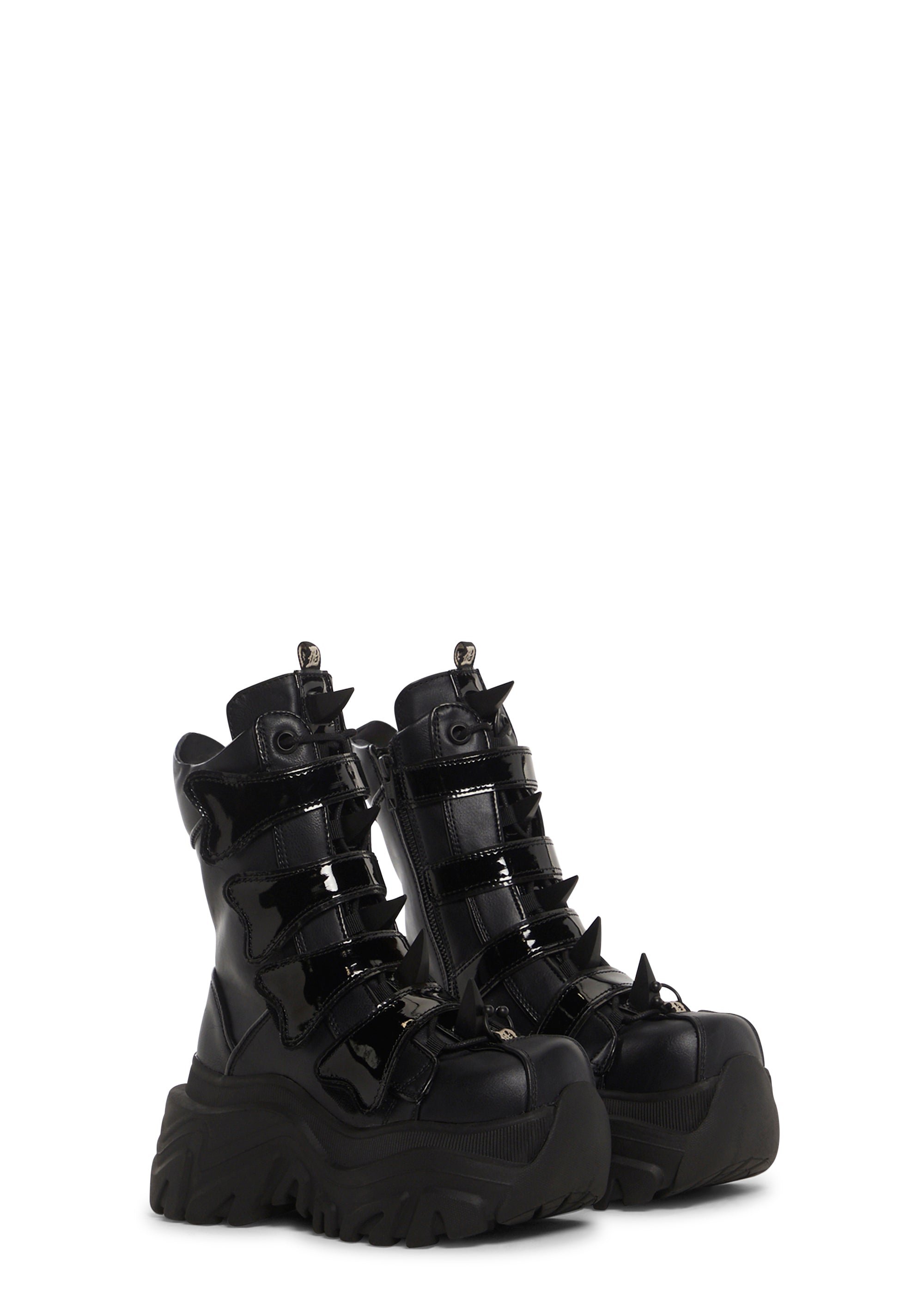 Demonia Vegan Leather Patent Vegan Leather Bone Rubber Claw