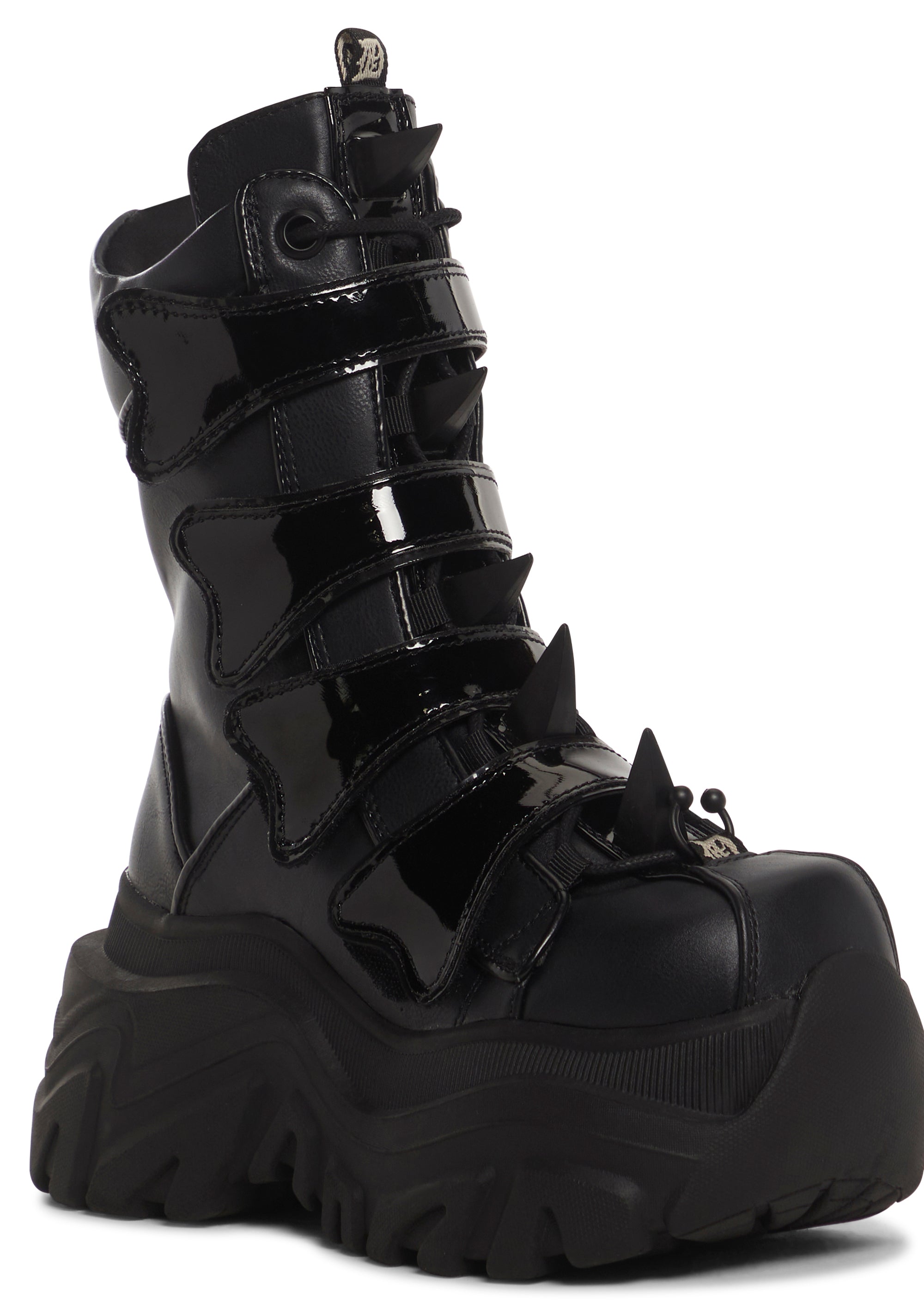 Demonia Vegan Leather Patent Vegan Leather Bone Rubber Claw