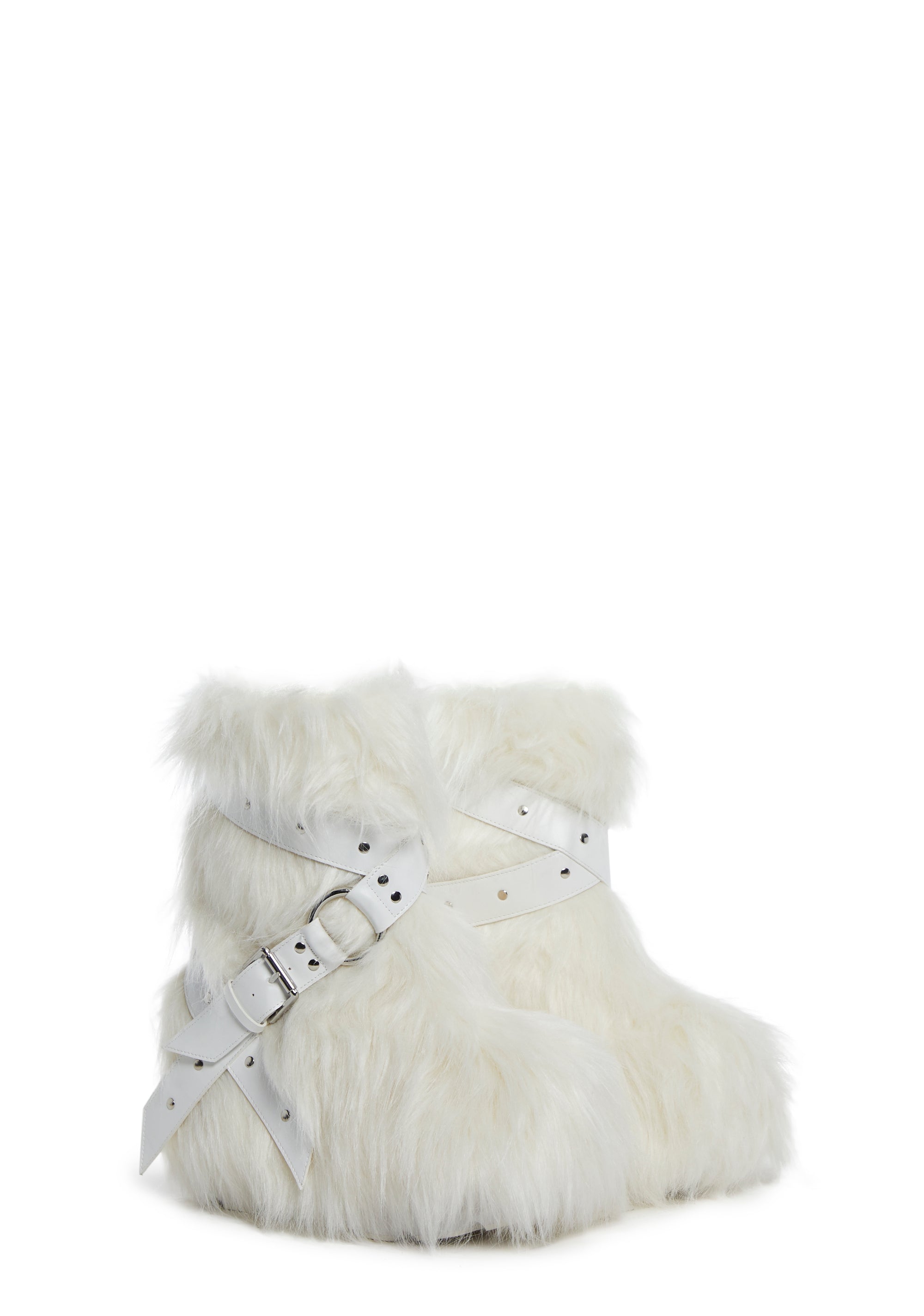 Club Exx Burning Man Faux Fur Platform Boots Rave Festival