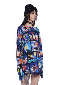 Spooky Girl Power Oversized Sweater